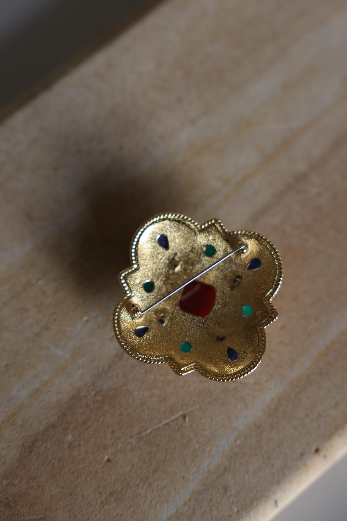 Moorish Gemstone Brooch|Vintage Baazaar