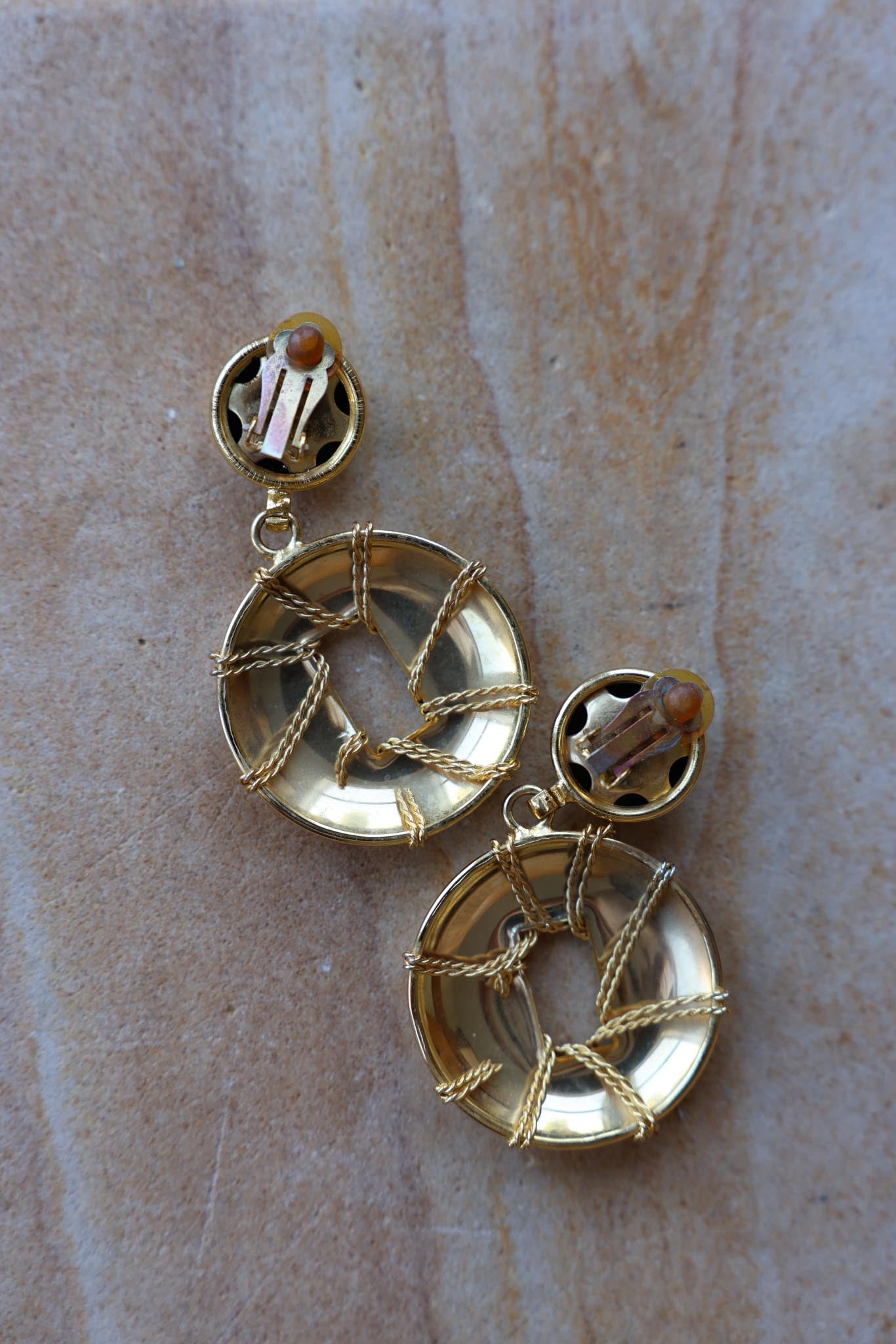 Golden Nautical Hoop Earrings|Vintage Baazaar