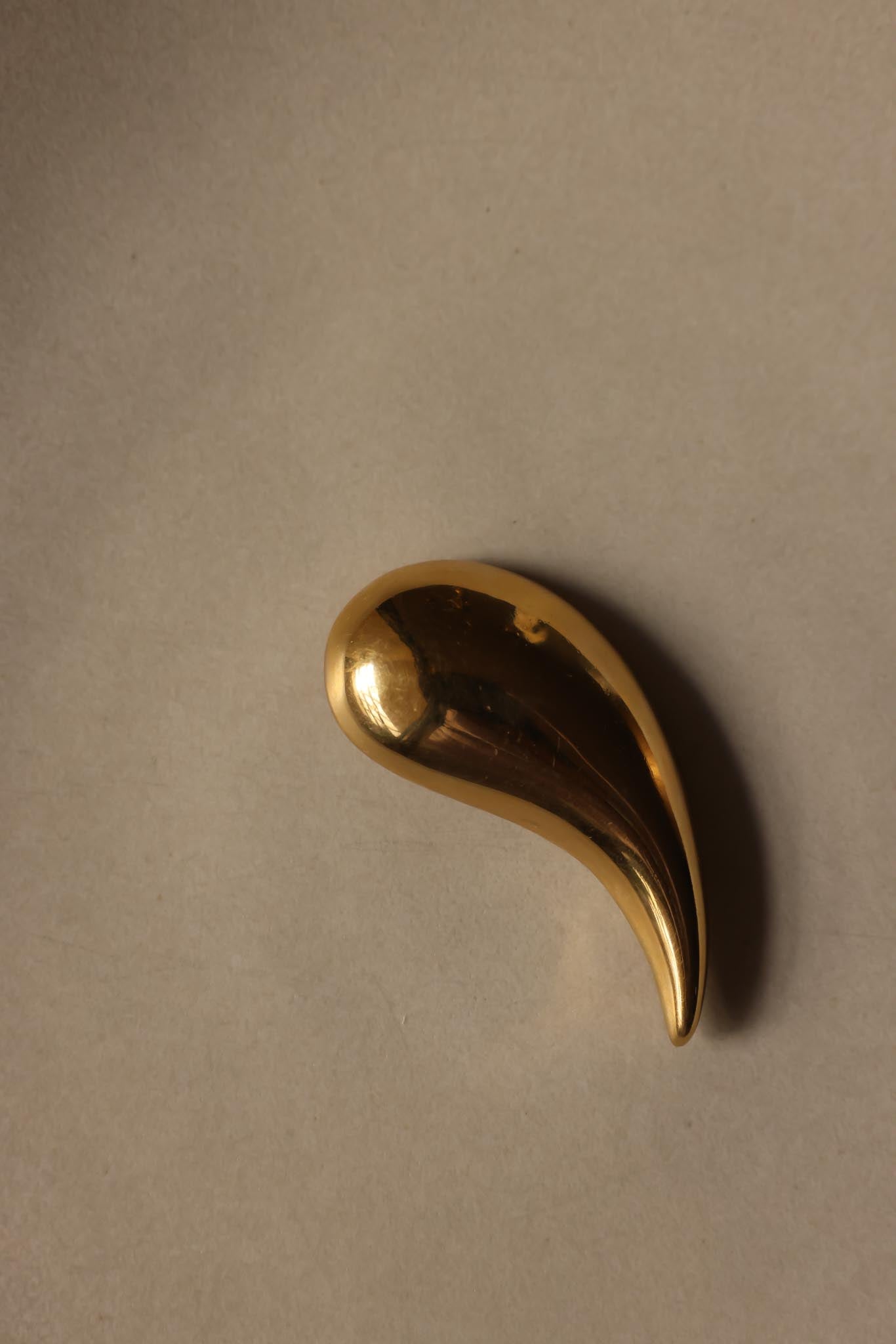 Givenchy Gold-Tone Teardrop Brooch