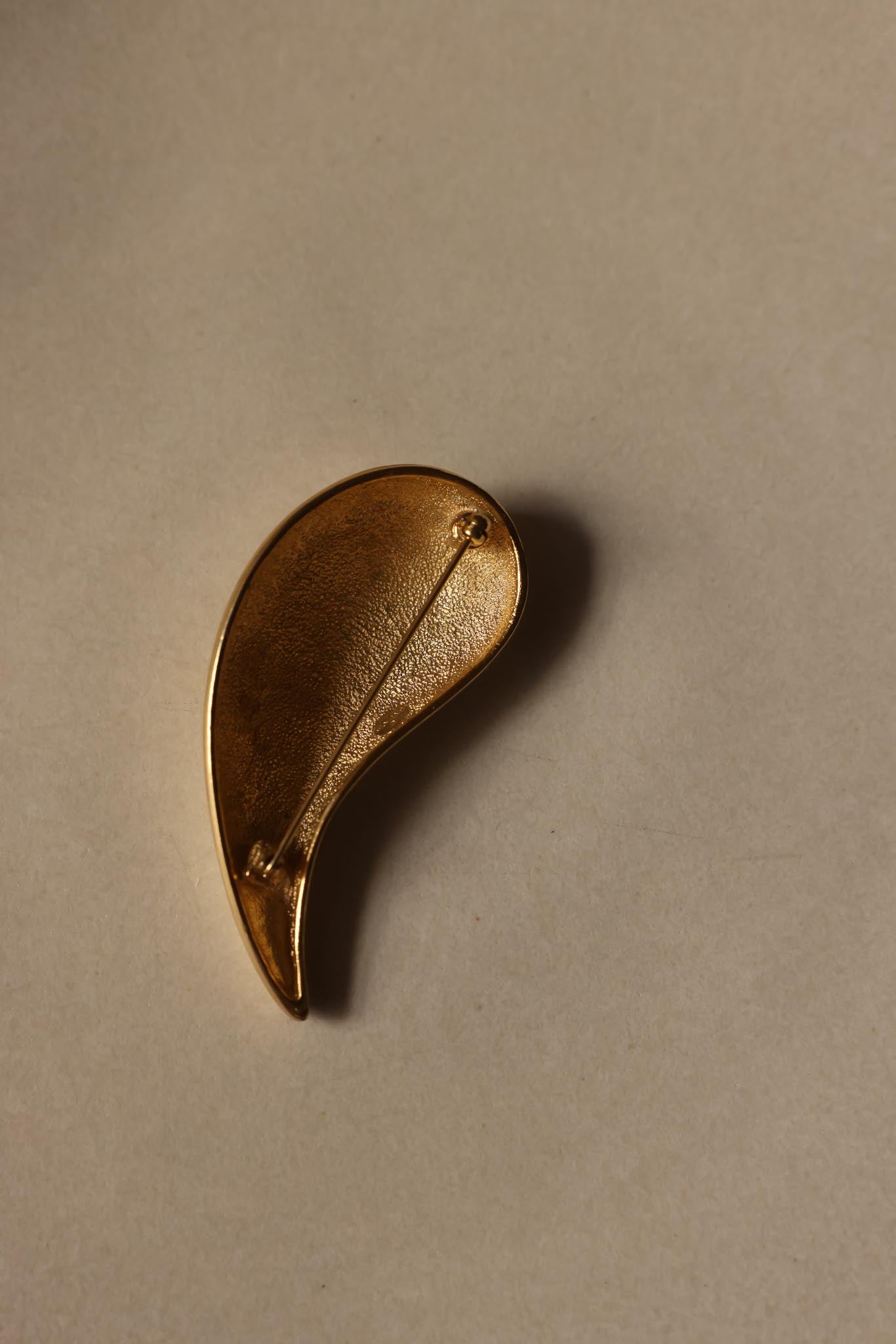 Givenchy Gold-Tone Teardrop Brooch