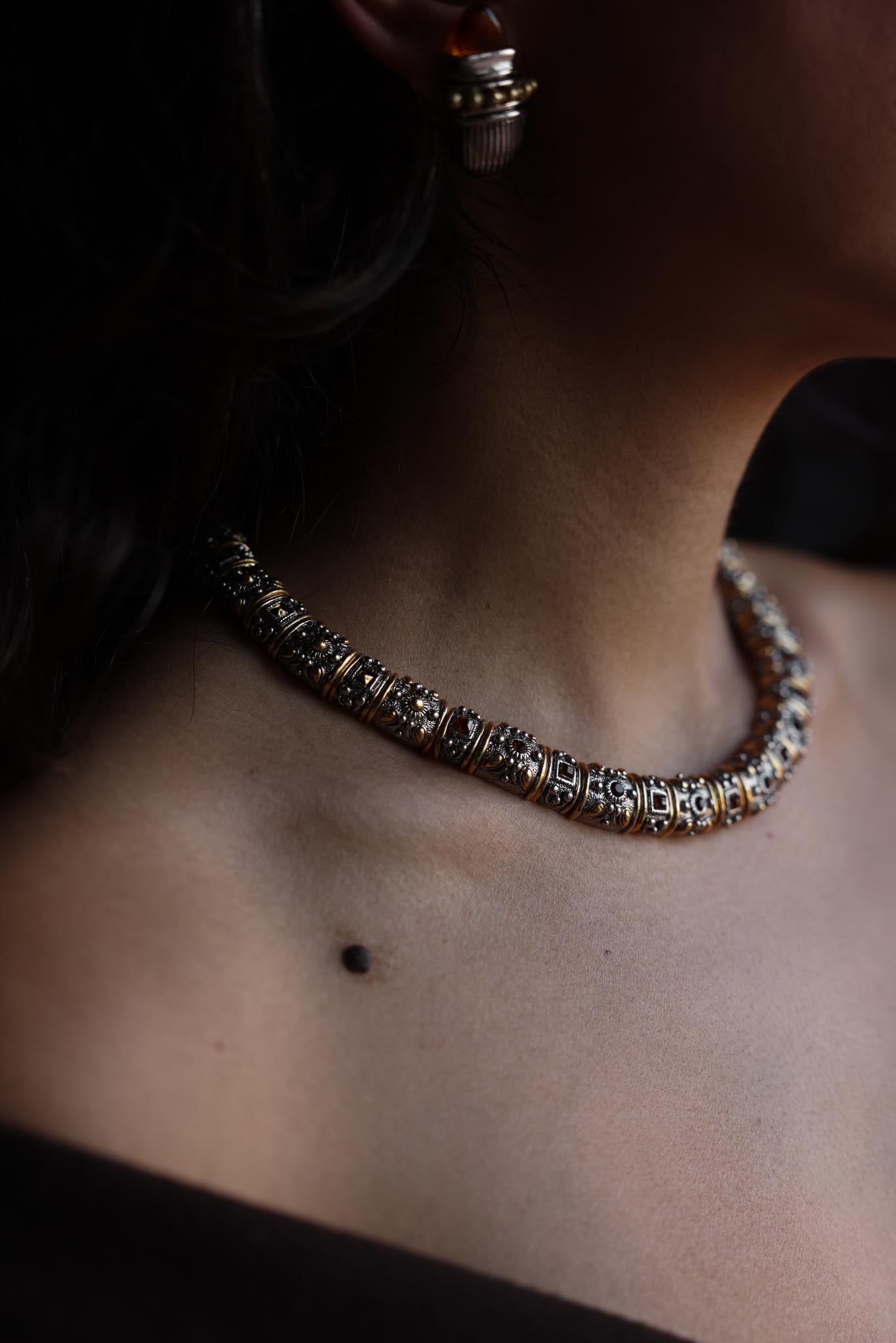 Two-Tone Amber Necklace
