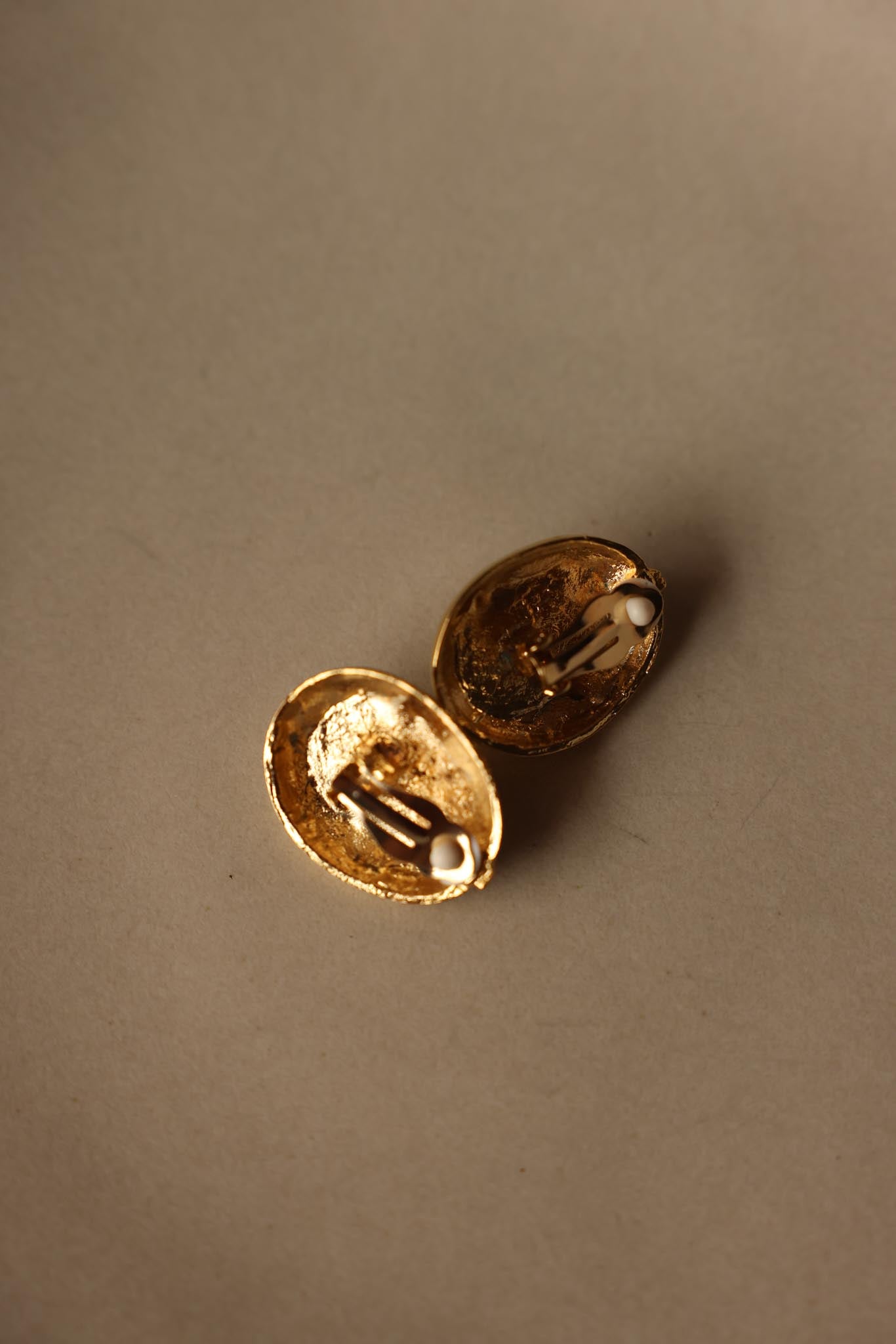 Teardrop Gold-Tone Faux Pearl Clip-On Earrings