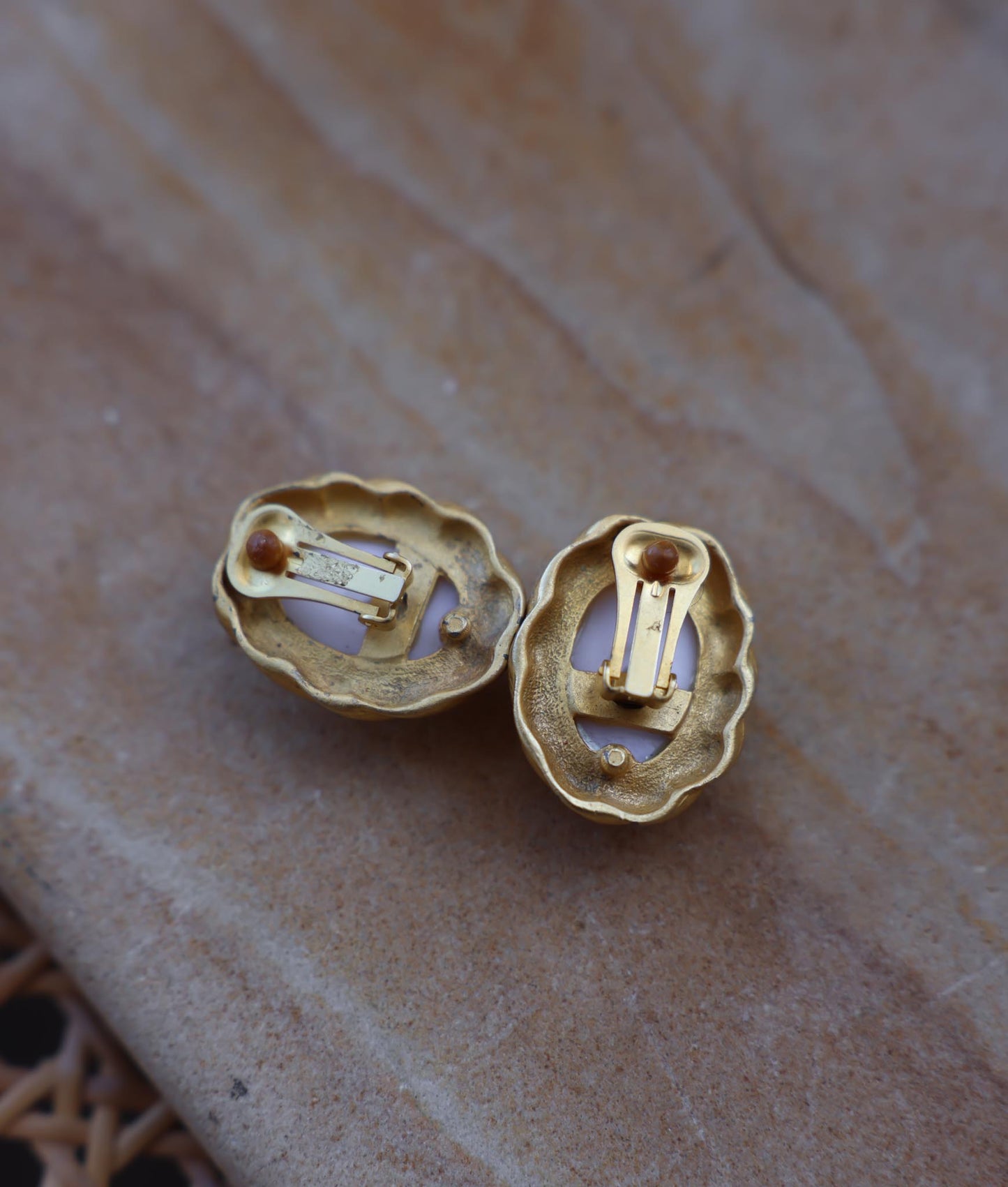 Golden Pearl Wreath Earrings|Vintage Baazaar