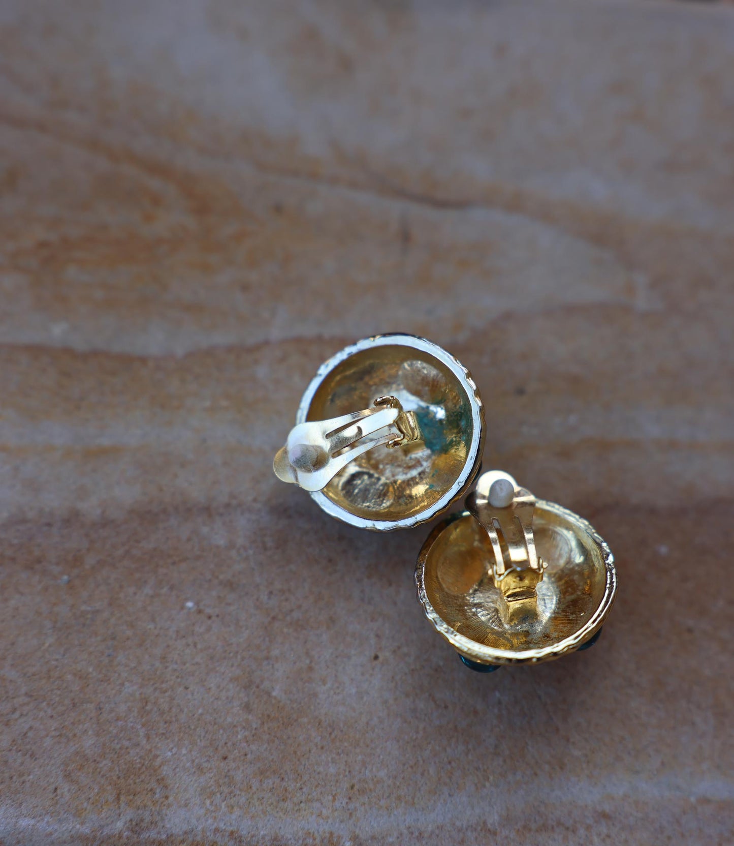 Azure Treasure Dome Earrings|Vintage Baazaar