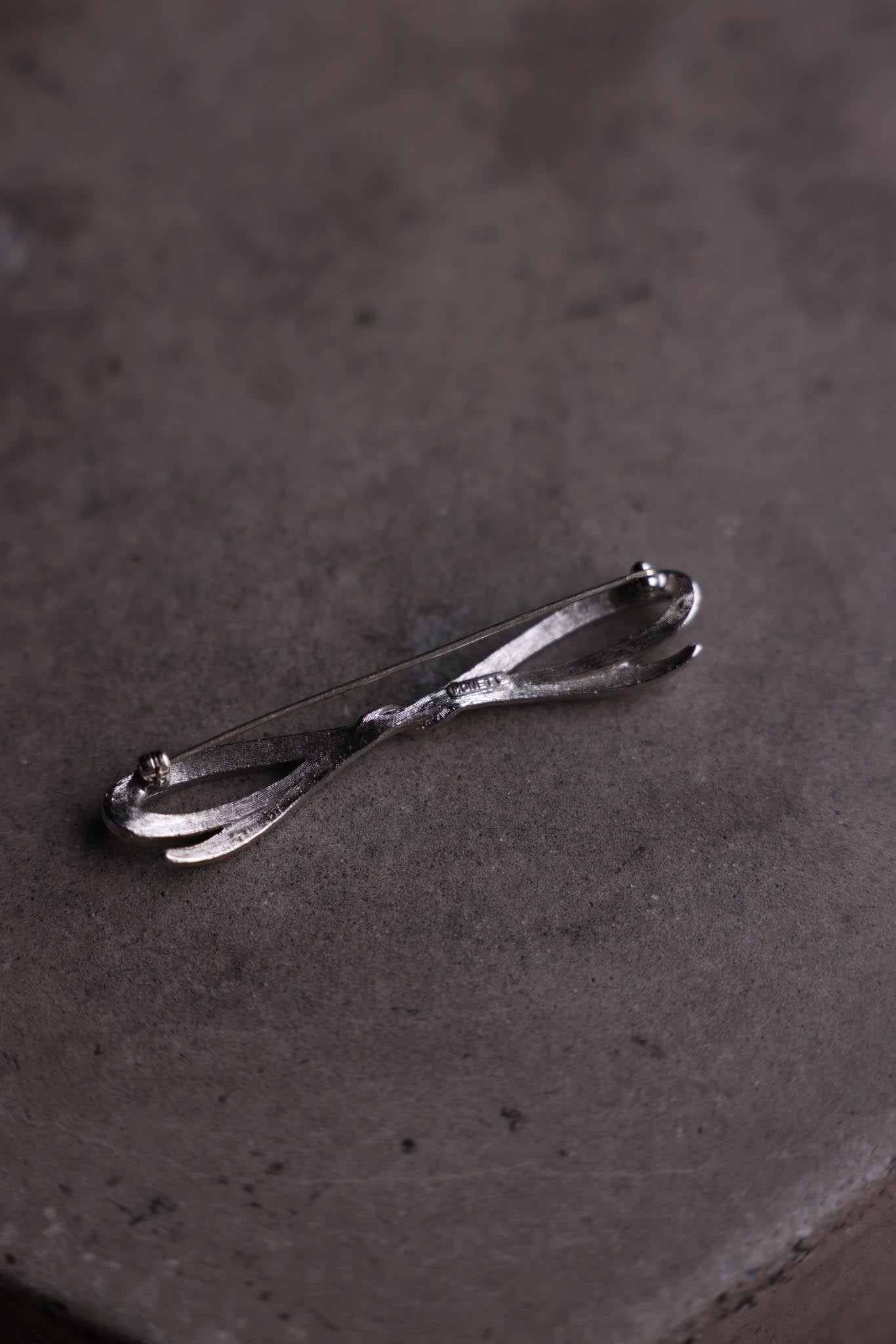 Silver Bow Brooch (Monet)