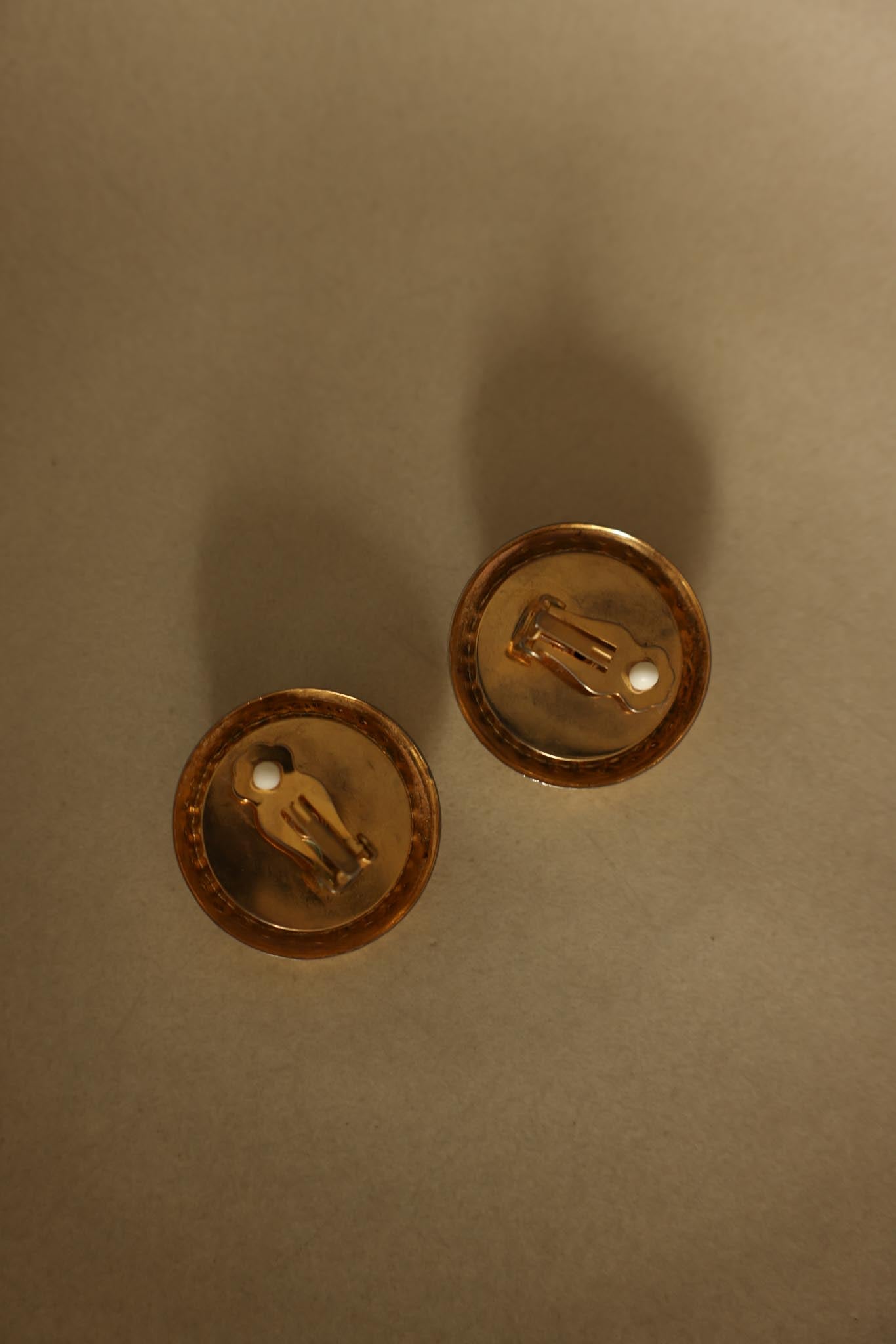 Matte Gold Domed Clip-On Earrings