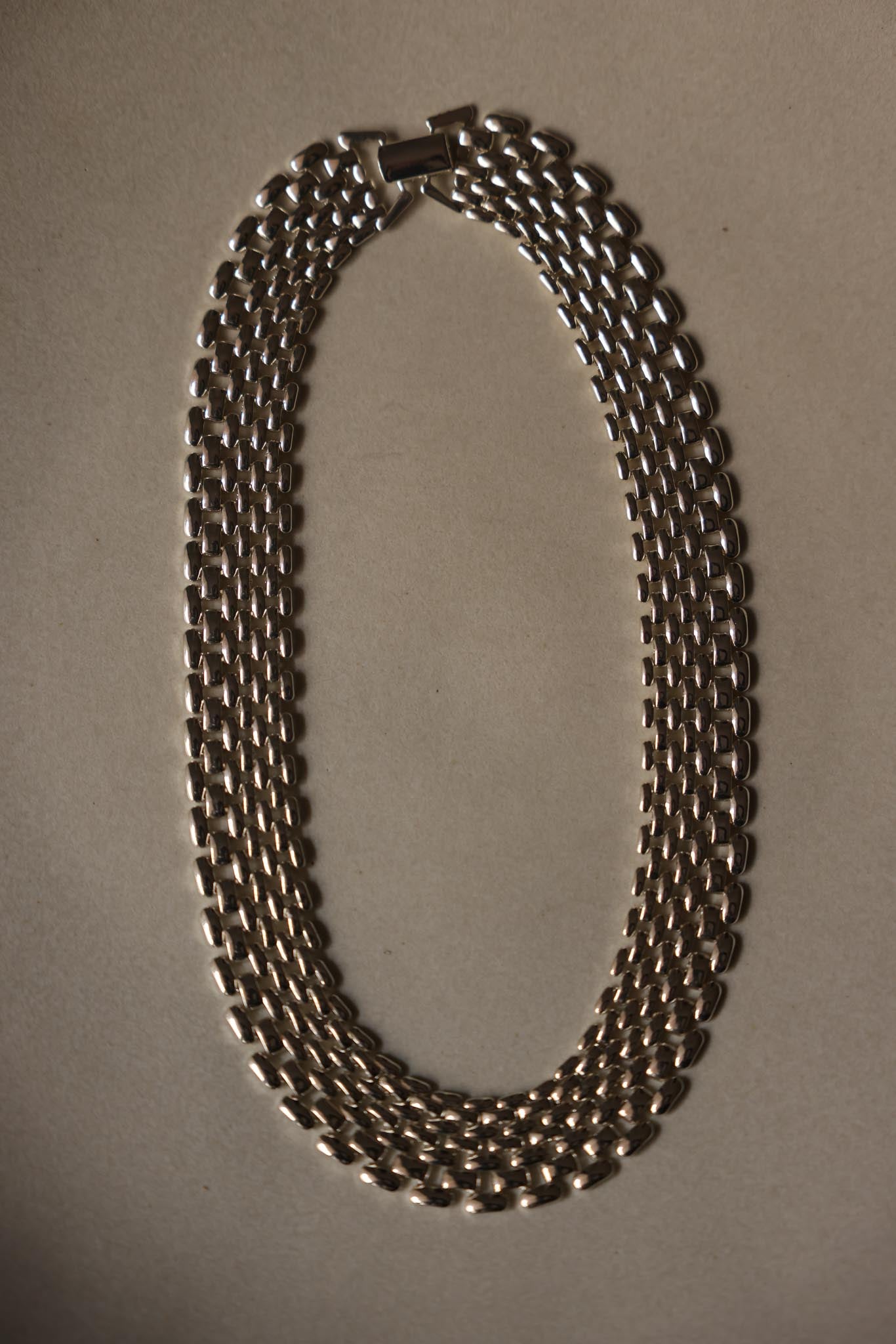 Silver Cascade Mesh Necklace|Vintage Baazaar