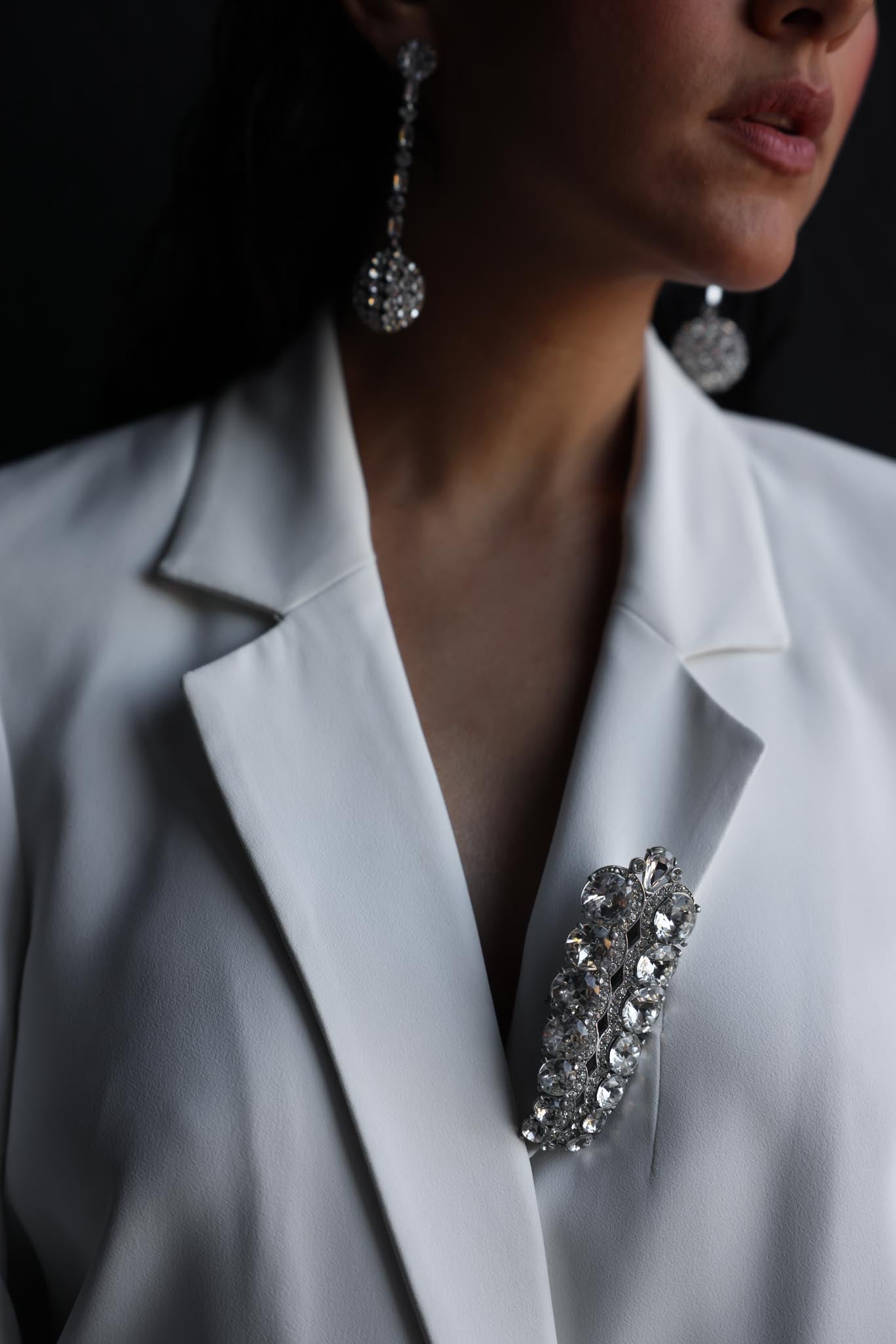 Crystal Statement Brooch
