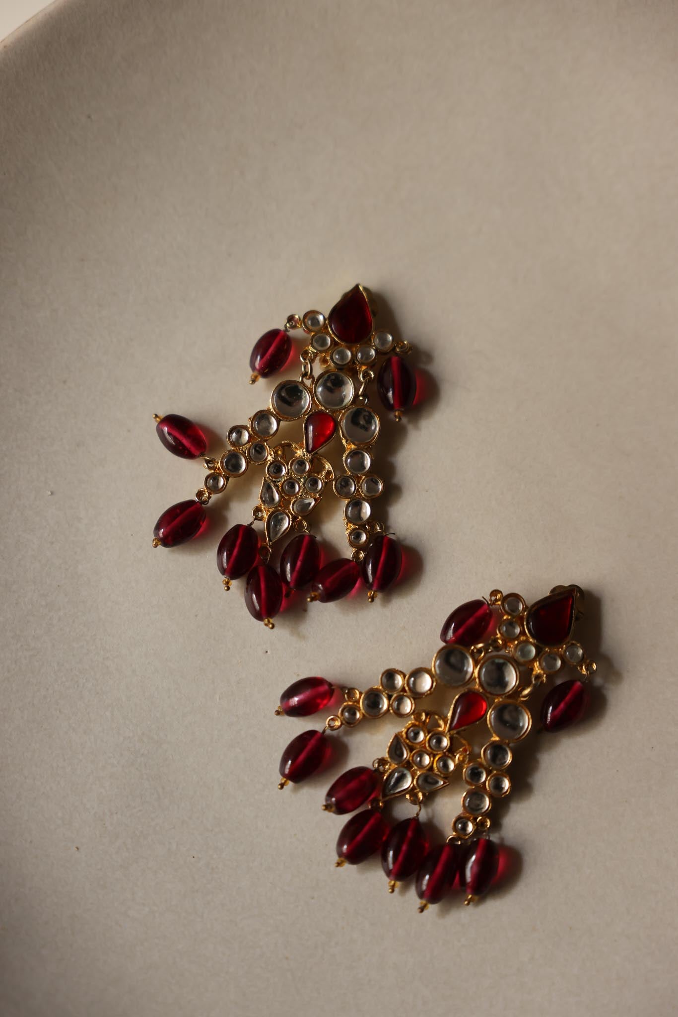Rajwadi Bollywood Gold-Plated Dangle Earrings