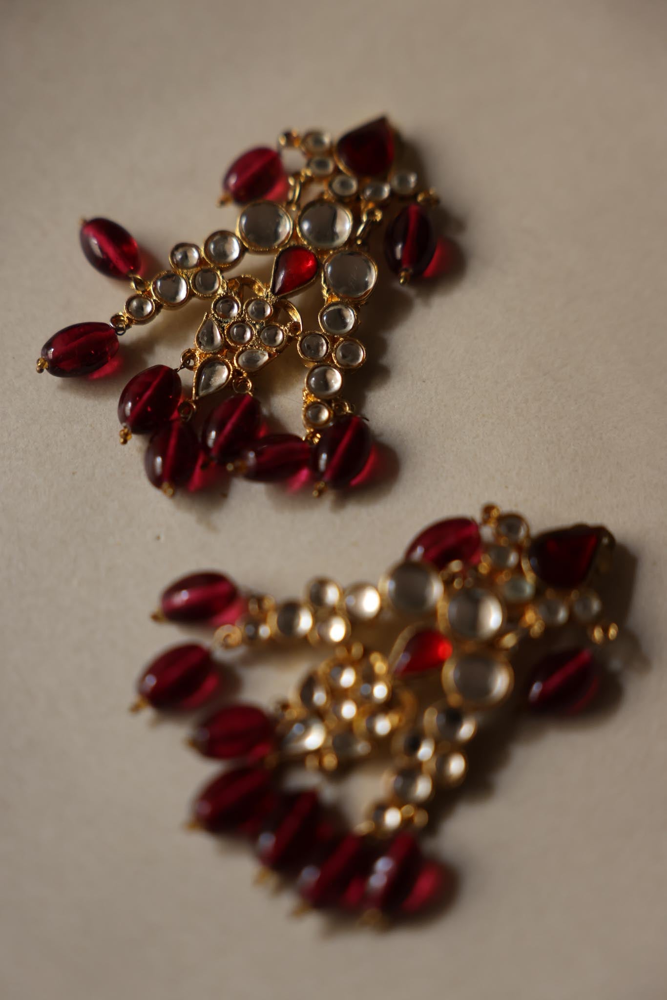 Rajwadi Bollywood Gold-Plated Dangle Earrings