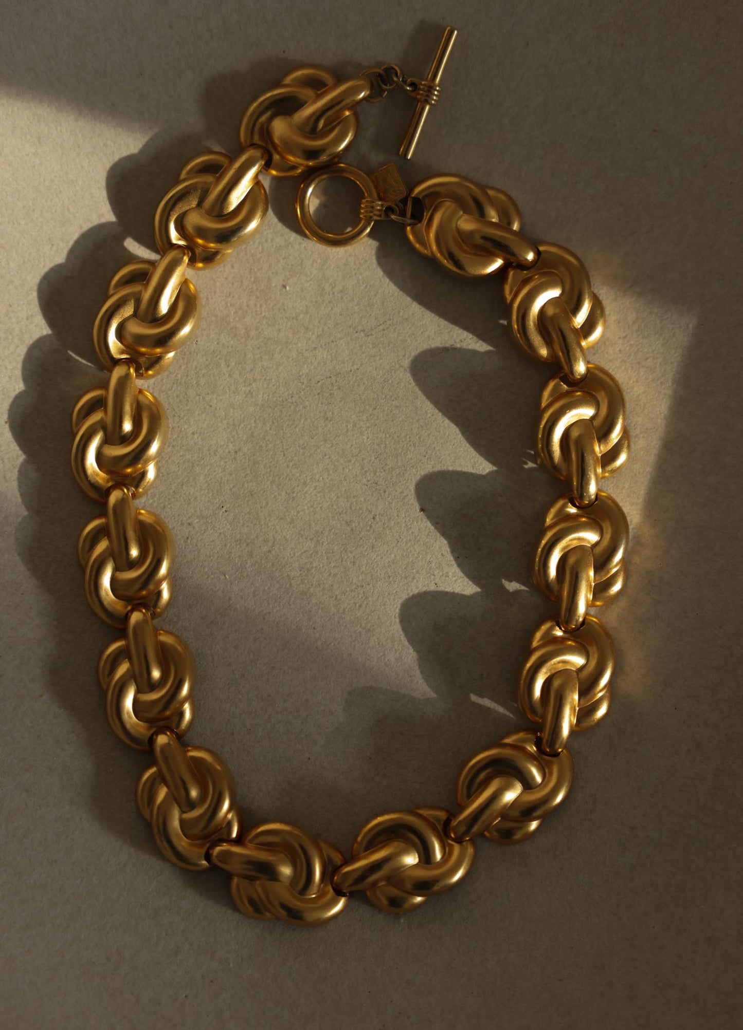 Anne Klein Gold-Tone Knot Link Necklace