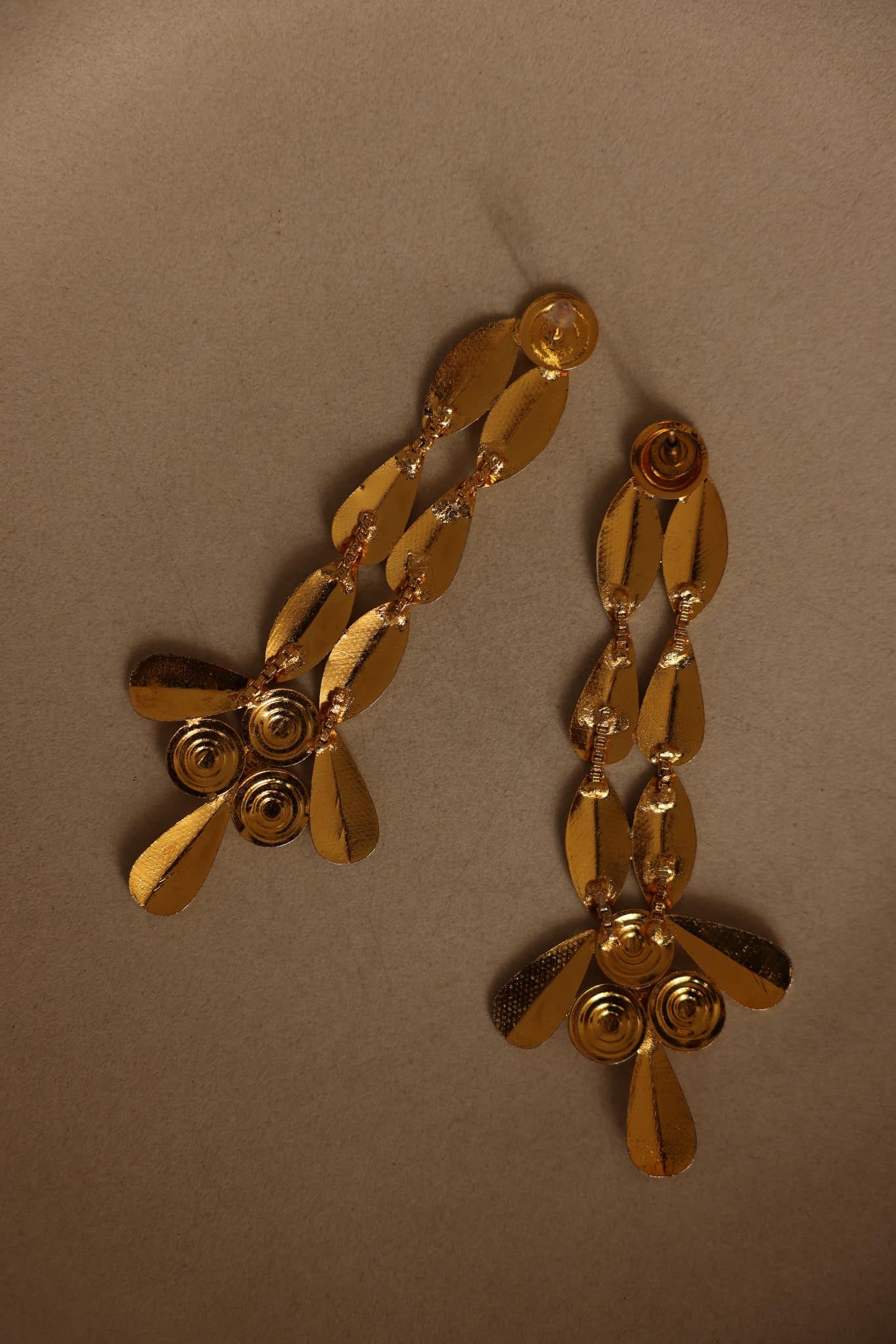 Sami-Inspired Gold Drop Earrings|Vintage Baazaar