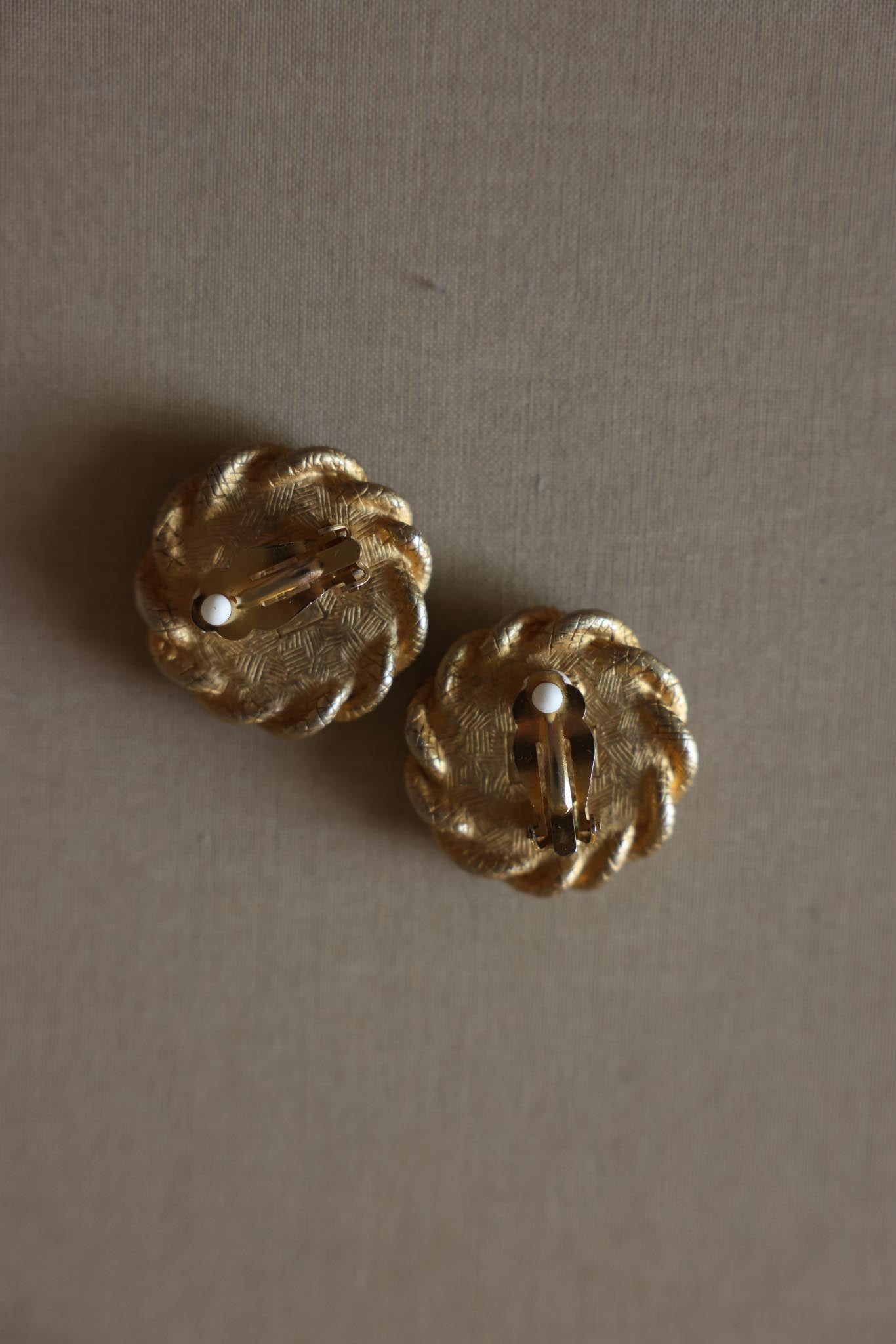 Ann Taylor Gold-Tone and Red Resin Clip-On Earrings
