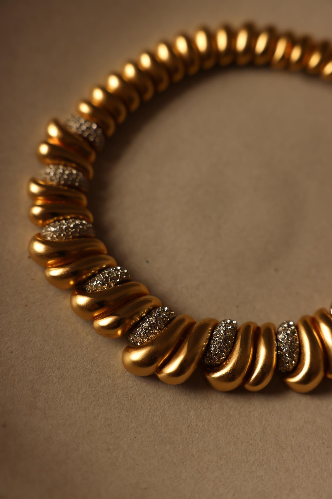 VINTAGE LES BERNARD PAVÉ ARTICULATE NECKLACE
