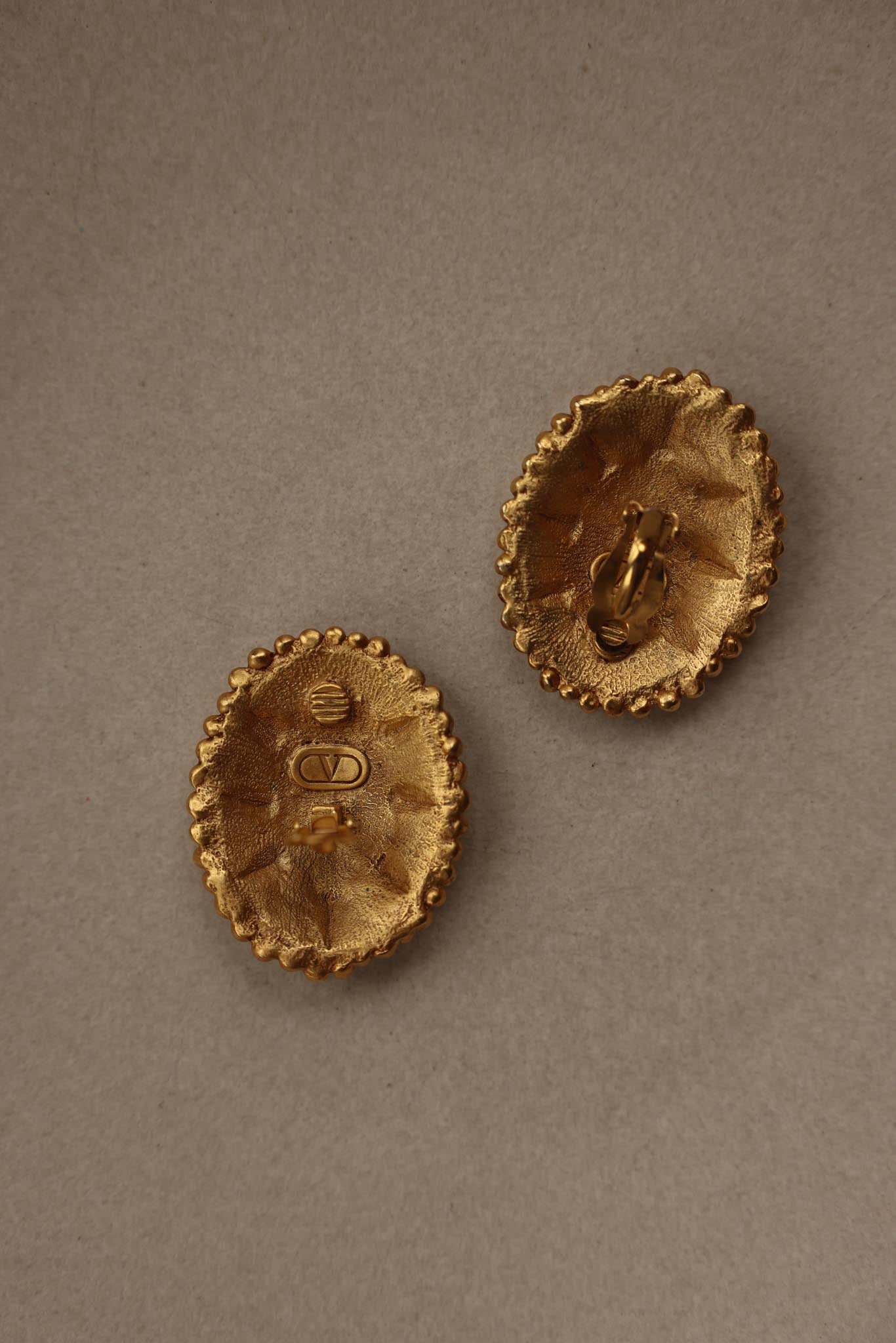 1980s Valentino 10K Clip-On Earrings