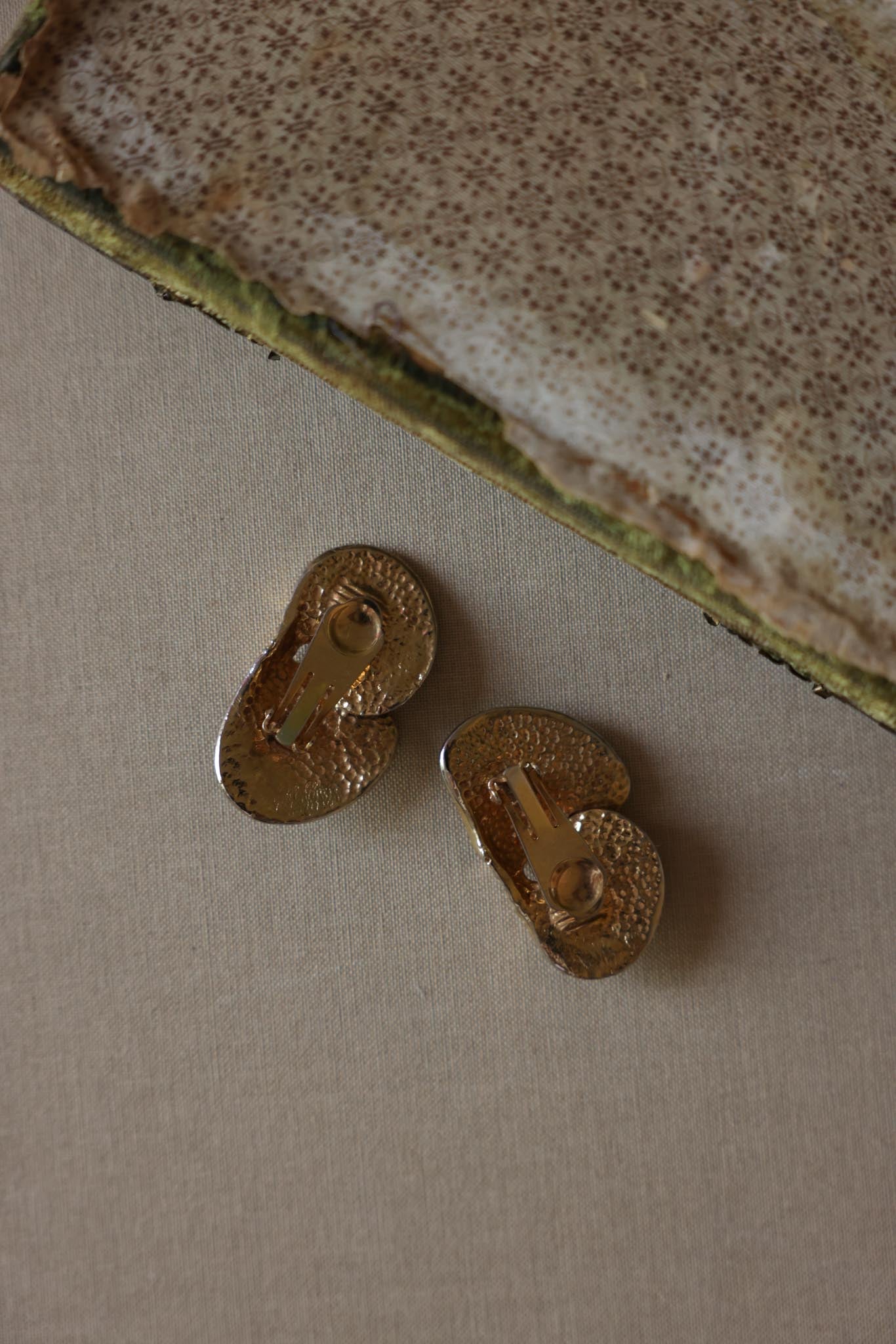 Two-Tone Sculptural Clip-On Earrings