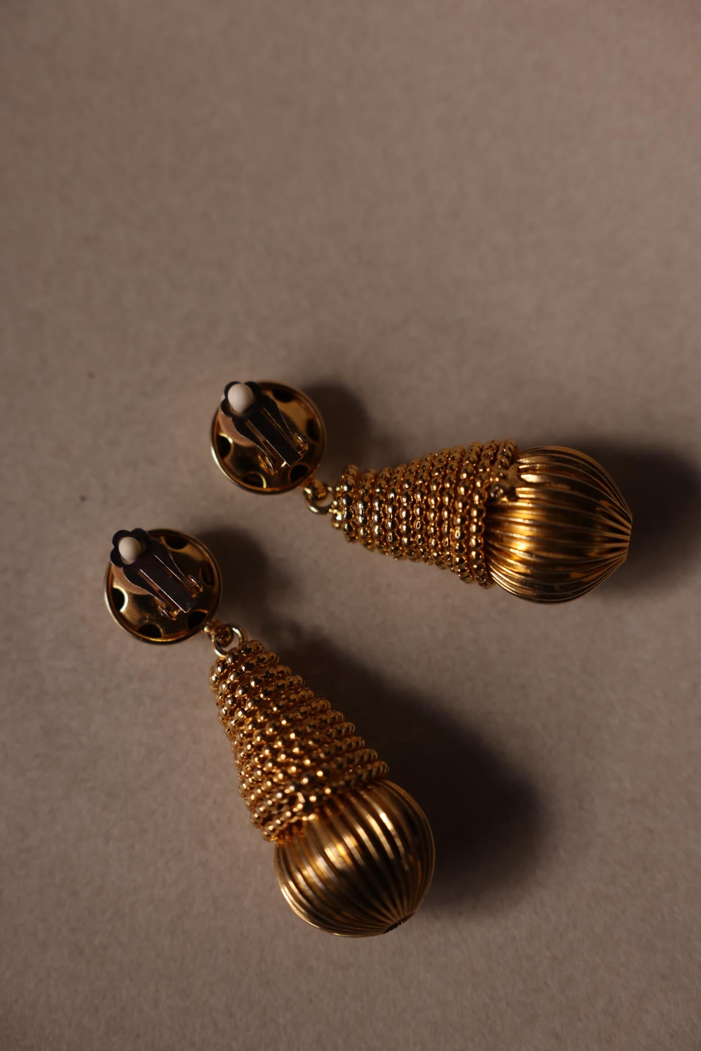 Gold-Tone Drop Clip-On Earrings