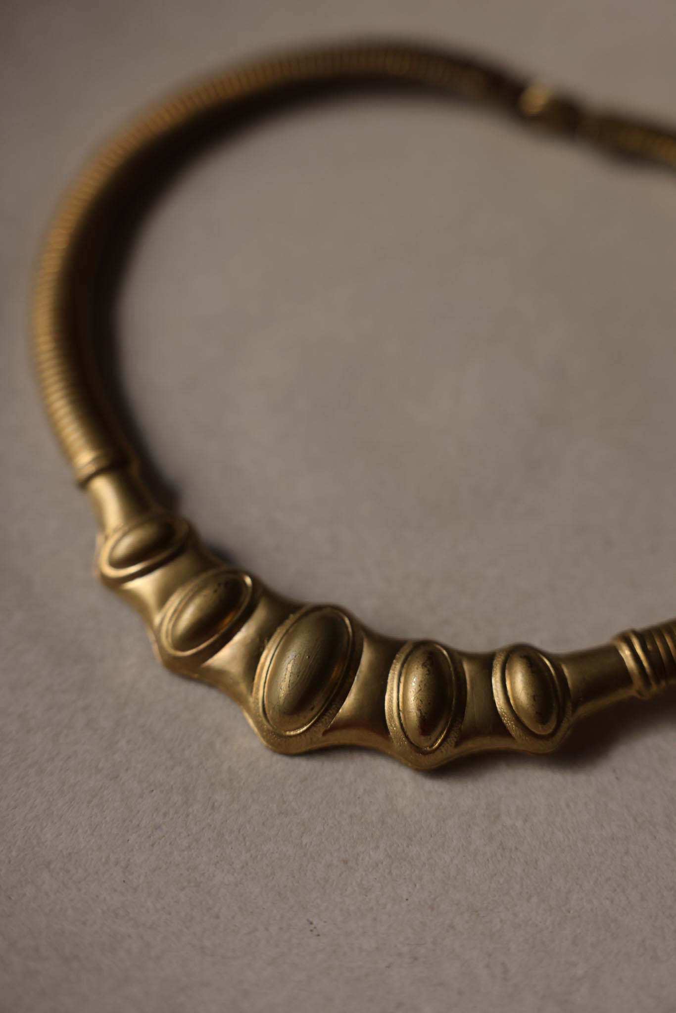 Bold Brass Omega Necklace|Vintage Baazaar