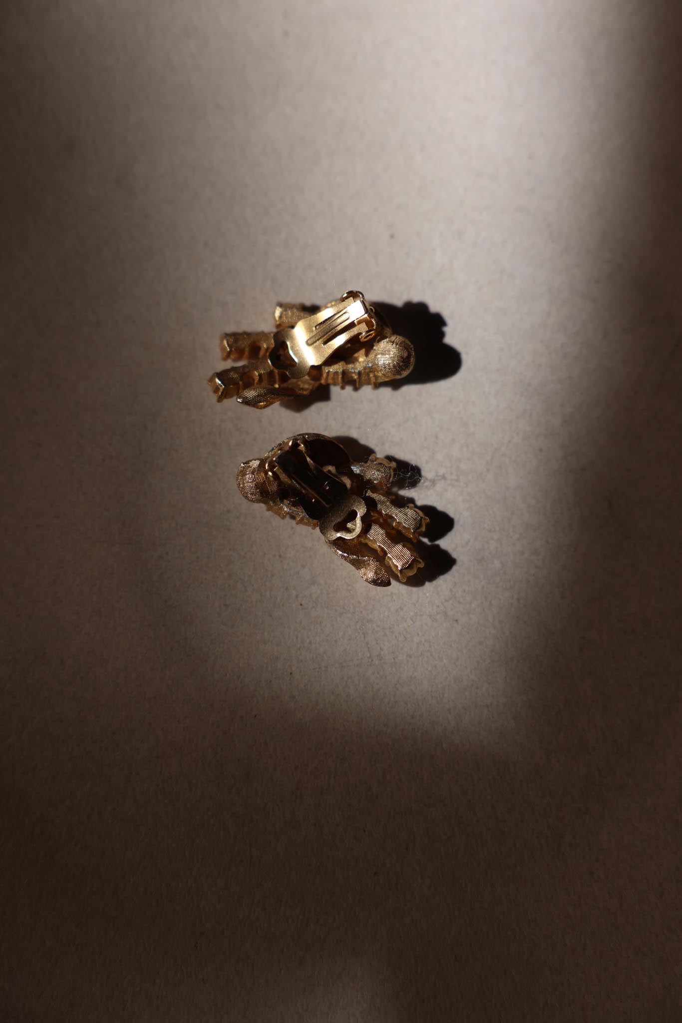 Gold Crescent Clip-On Earrings