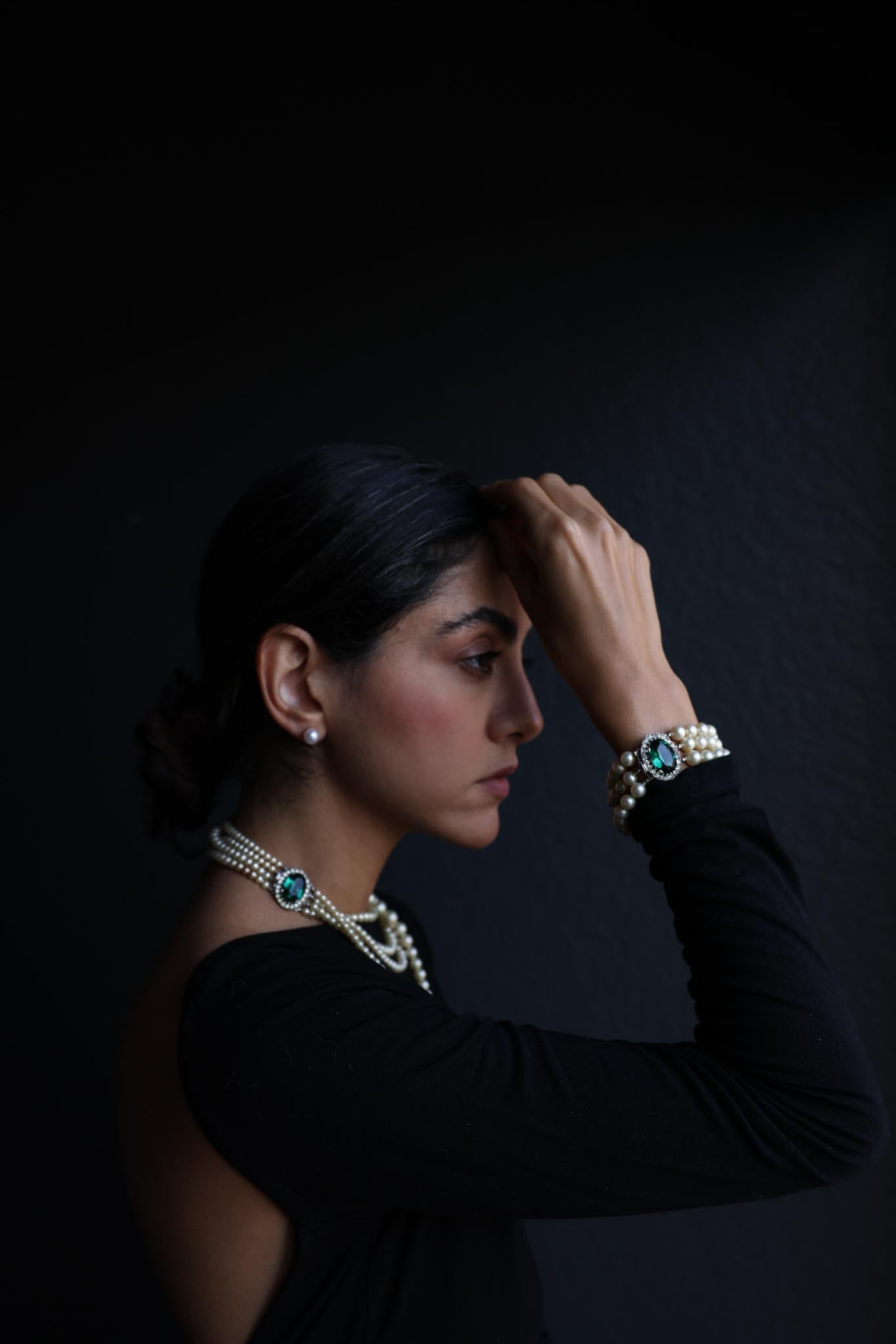 Trifari Emerald Grace Pearl Jewelry set|Vintage Baazaar