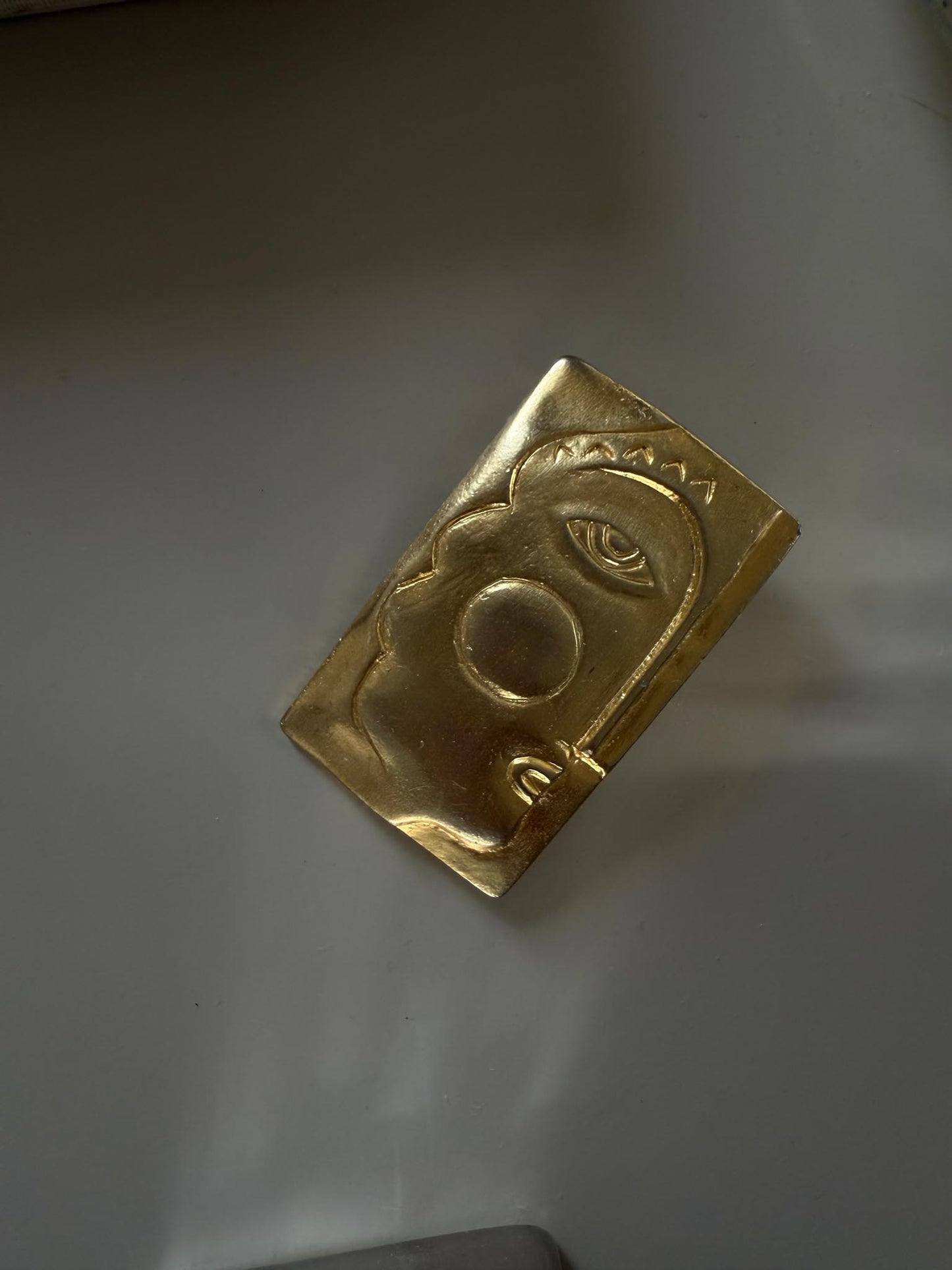 Modernist Gold Tone Brooch