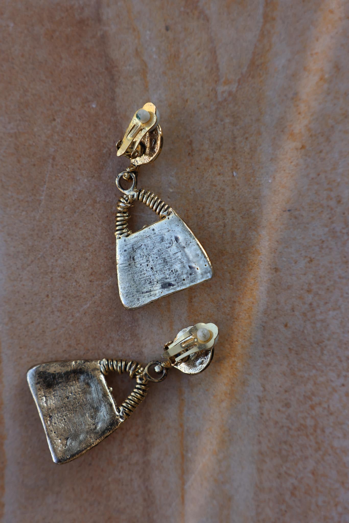 Golden Pearl Drape Earrings|Vintage Baazaar