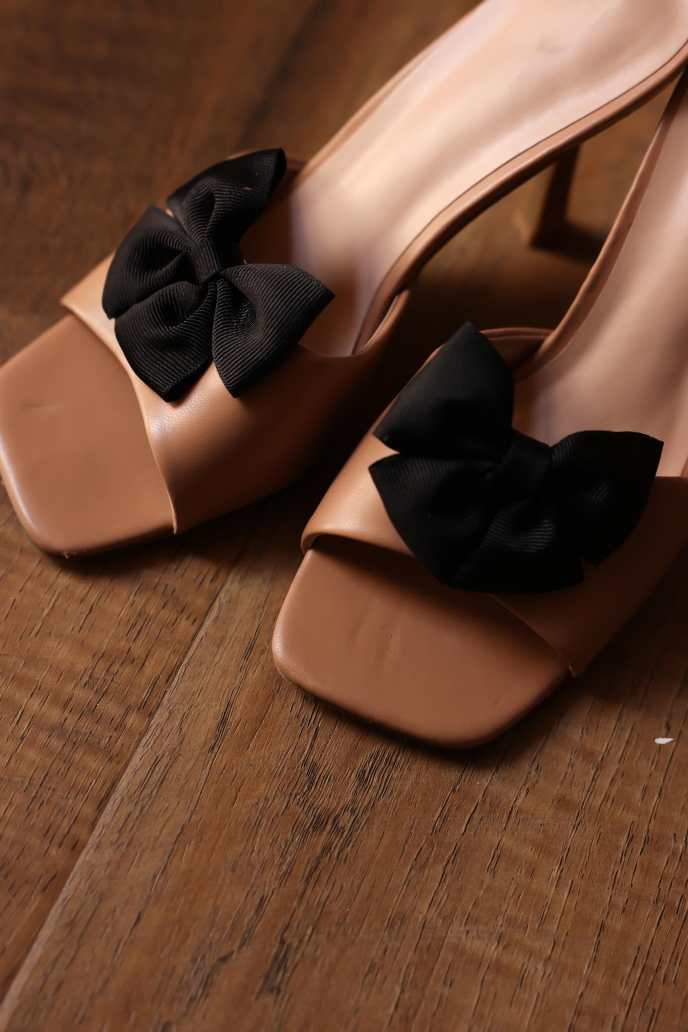 Black Grosgrain Bow Shoe Clips