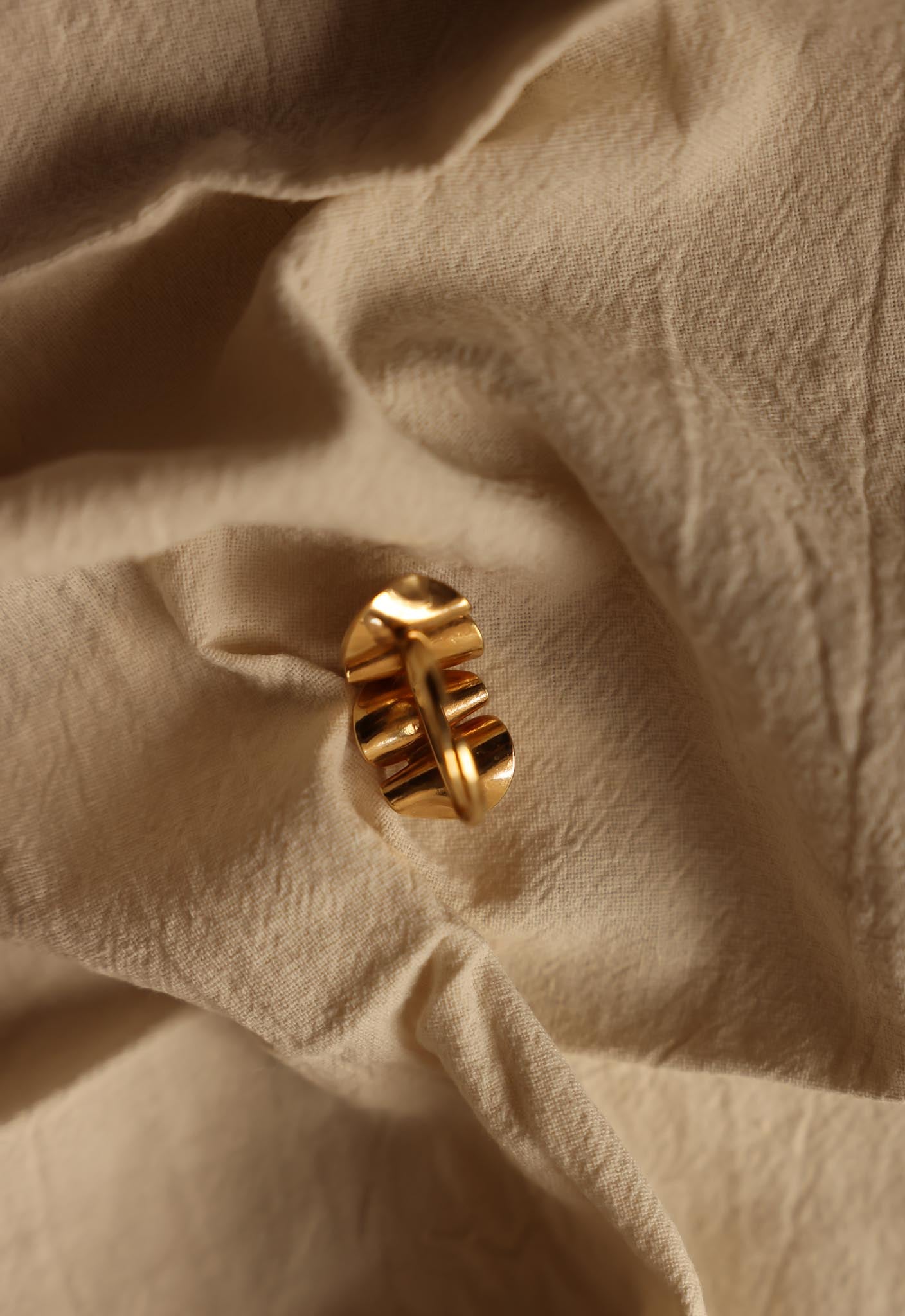 Gold-Tone Adjustable Wave Ring