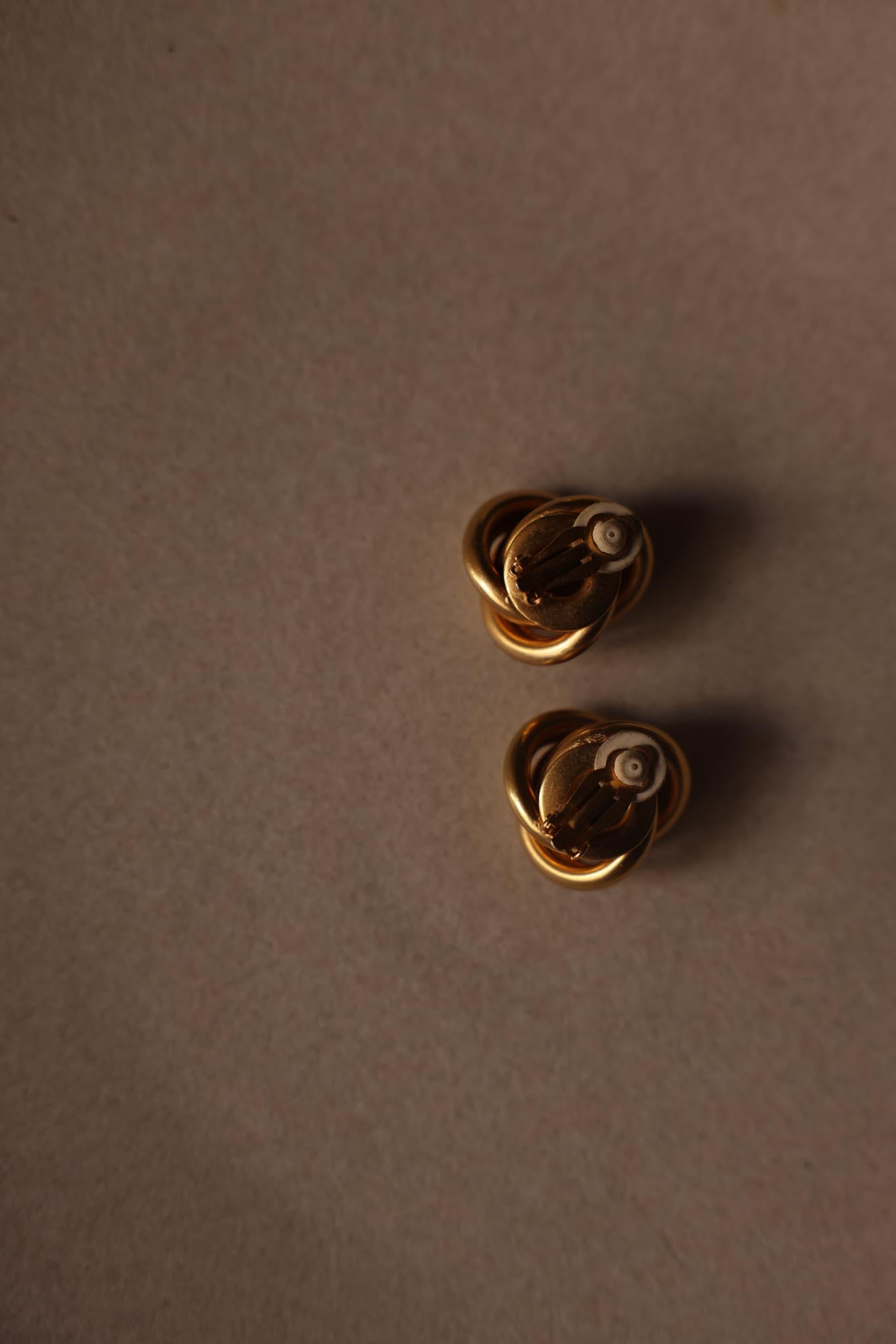 Matte Gold Knot Clip-On Earrings
