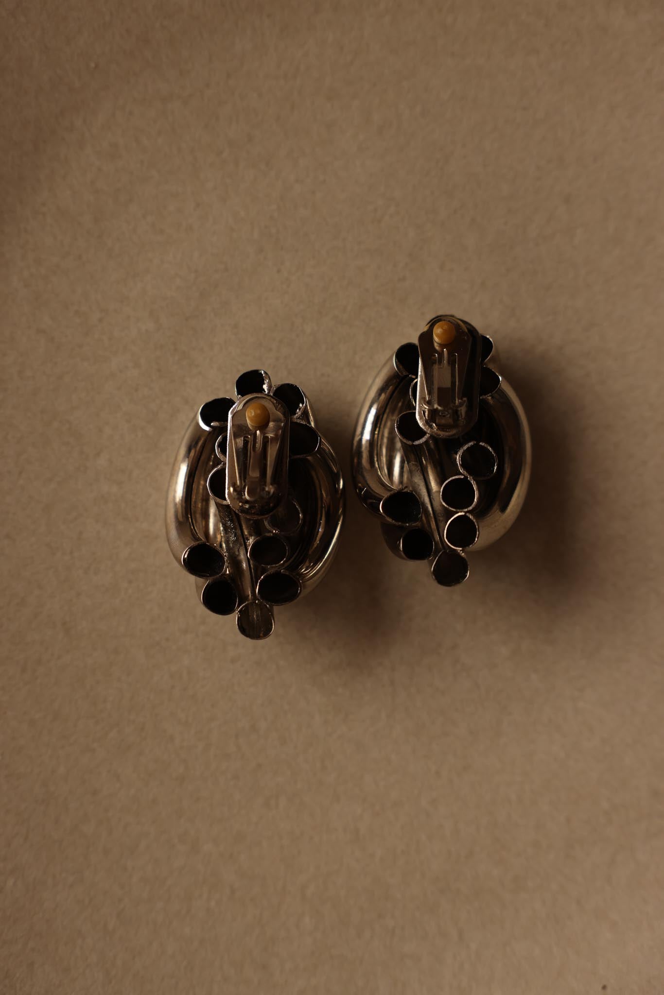 Silver-Tone Knot Clip-On Earrings