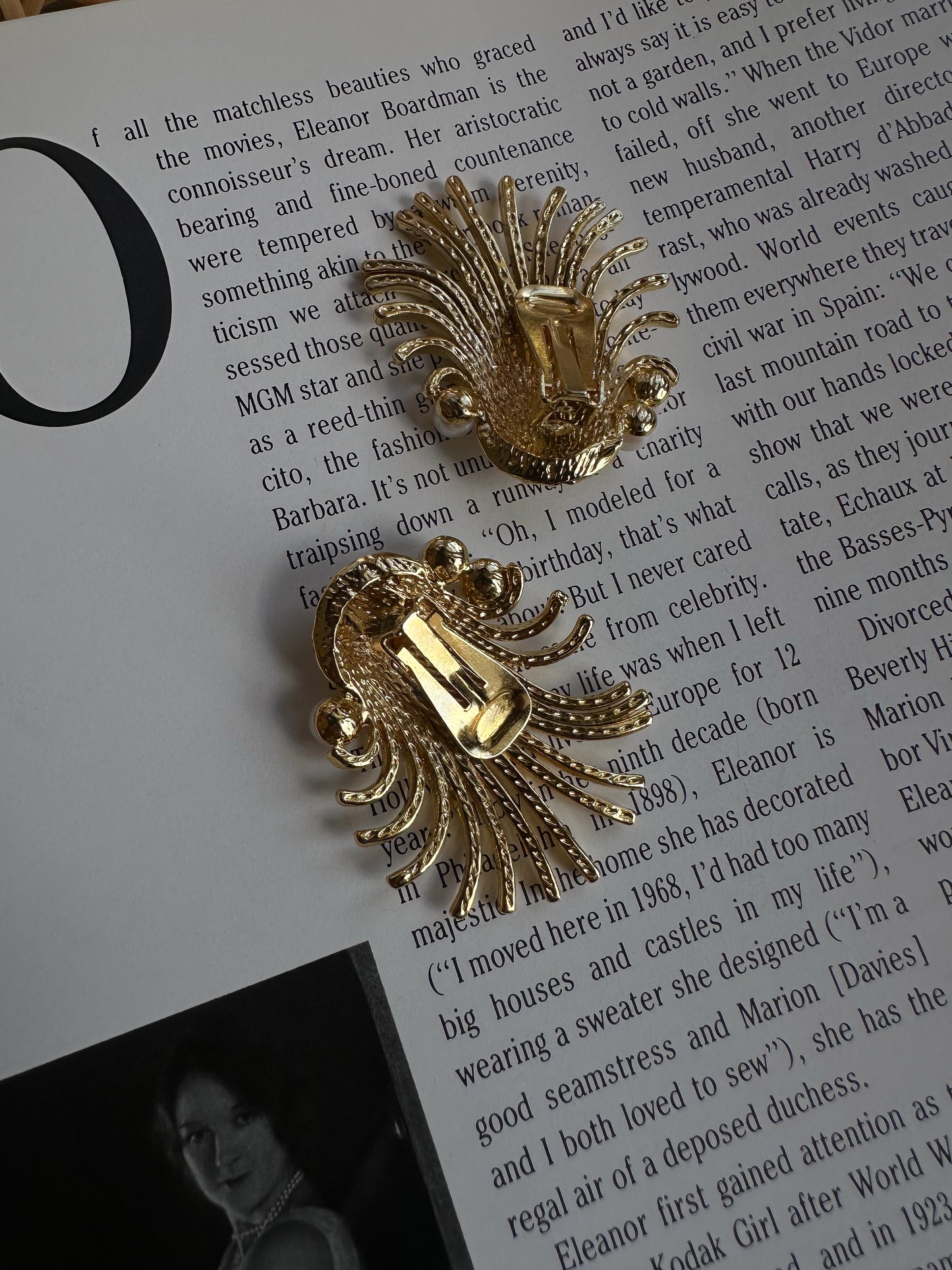 Pearl Fan Cascade Earrings|Vintage Baazaar