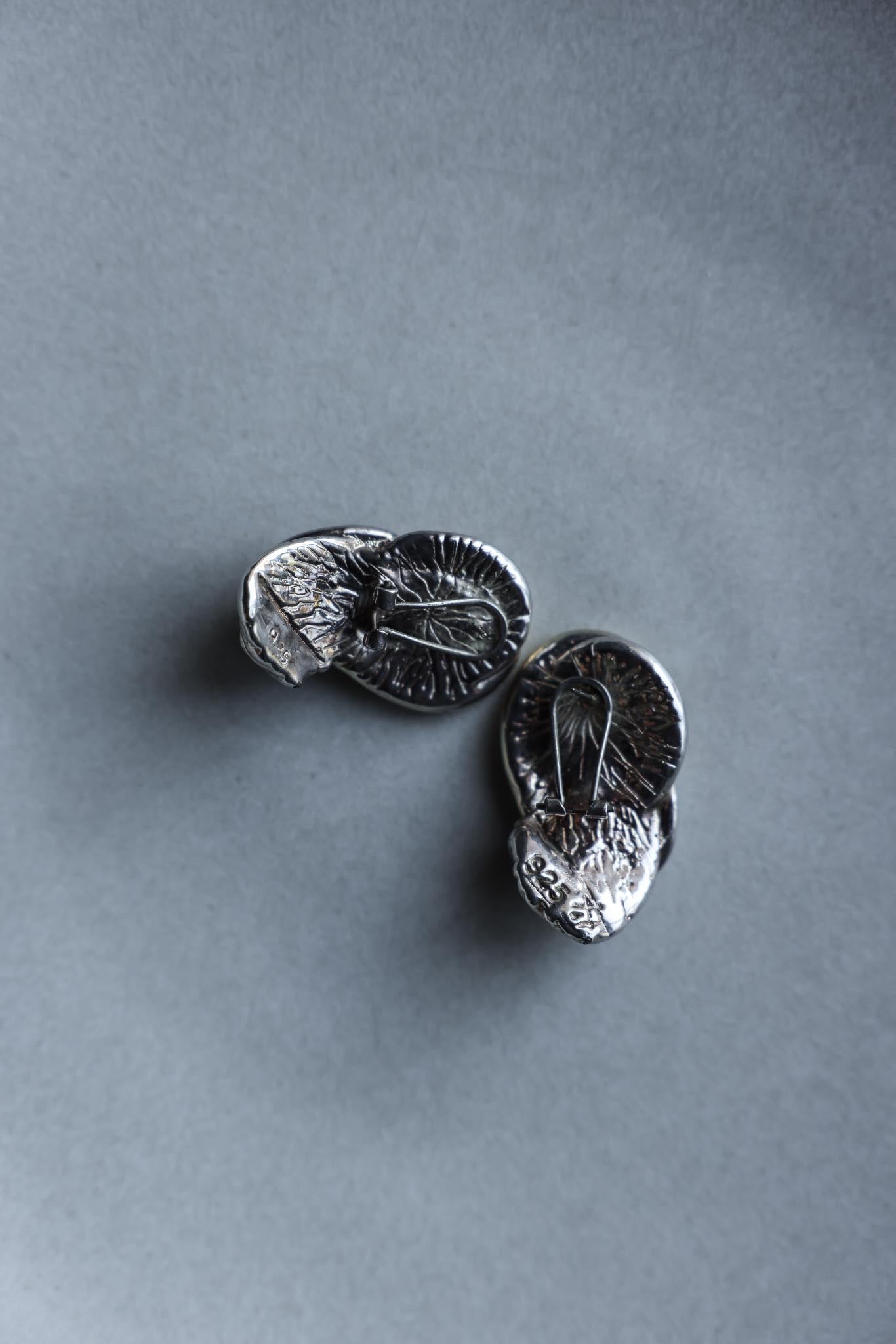Sterling Silver Woven Clip-On Earrings - Signed, 1980s|Vintage Baazaar