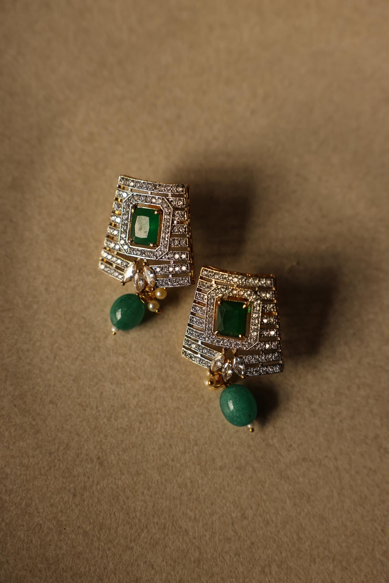 Verdant Cascade Earrings|Vintage Baazaar
