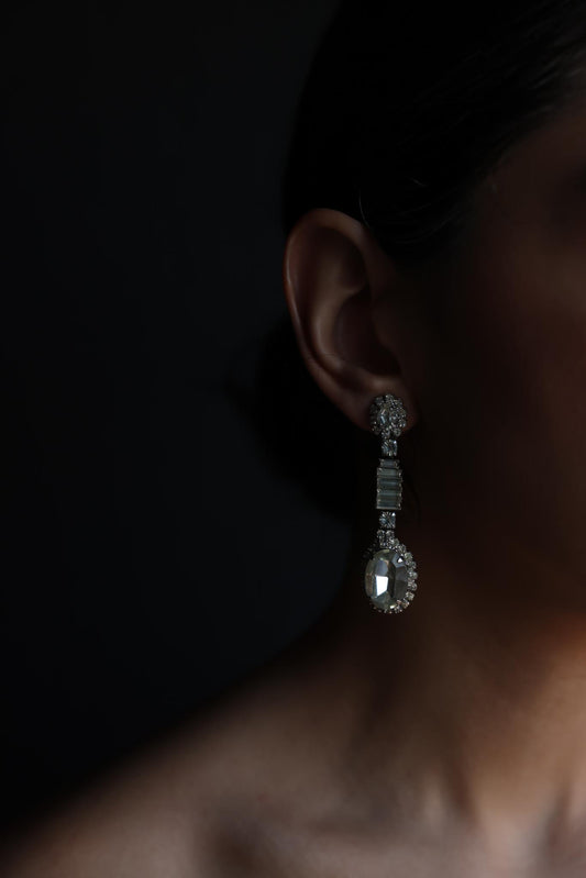 Kramer Crystal Drop Earrings|Vintage Baazaar 