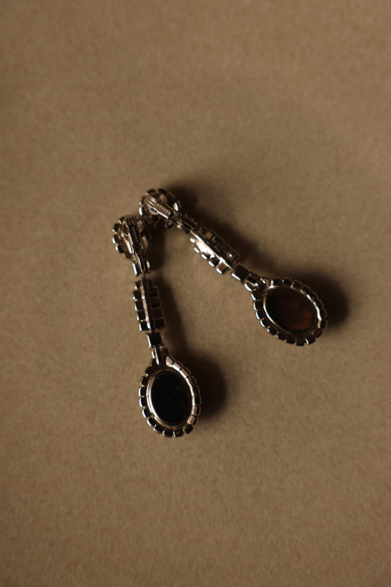 Kramer Crystal Drop Earrings|Vintage Baazaar 