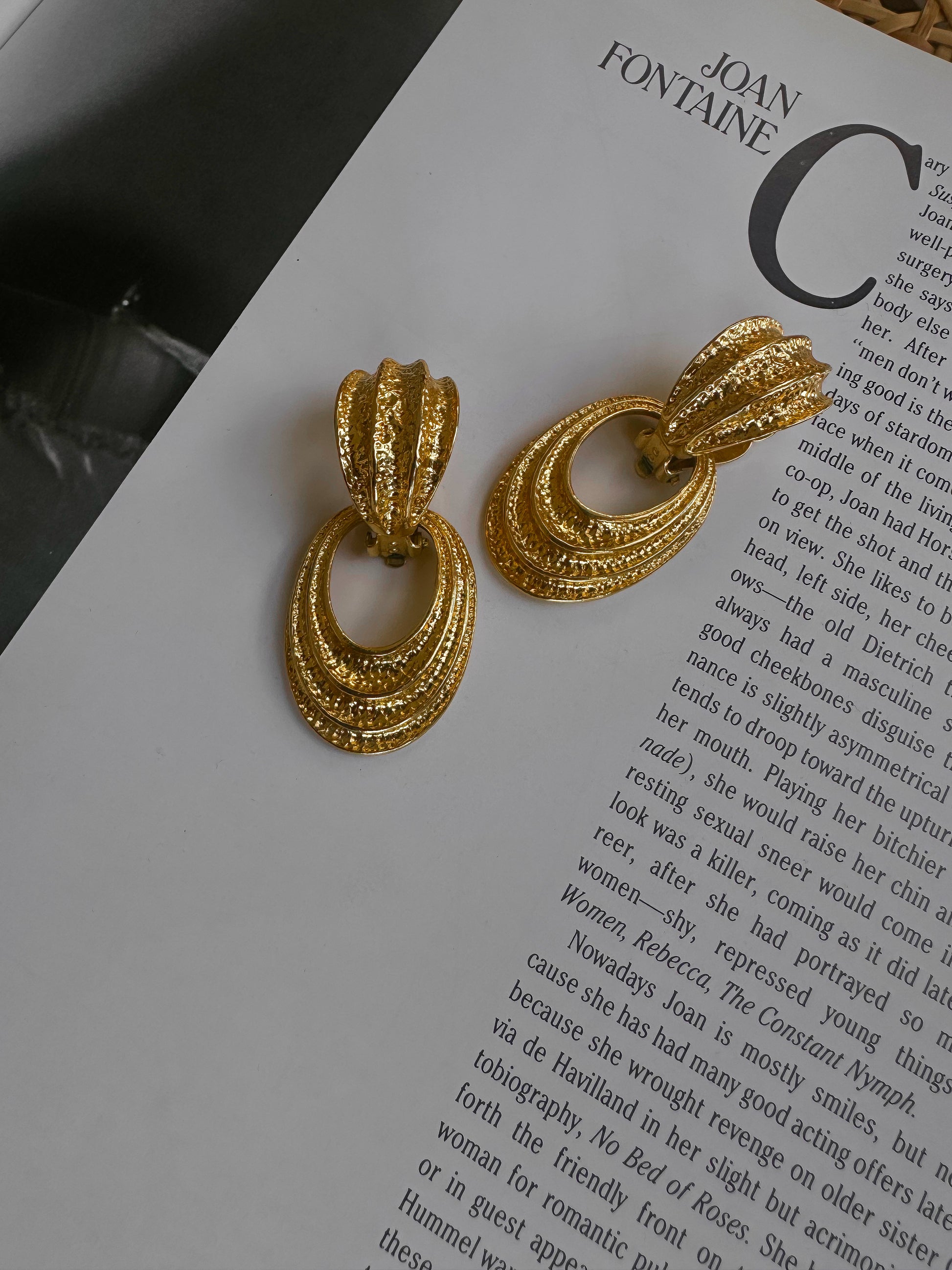 Golden Horizon Avon Earrings|Vintage Baazaar 