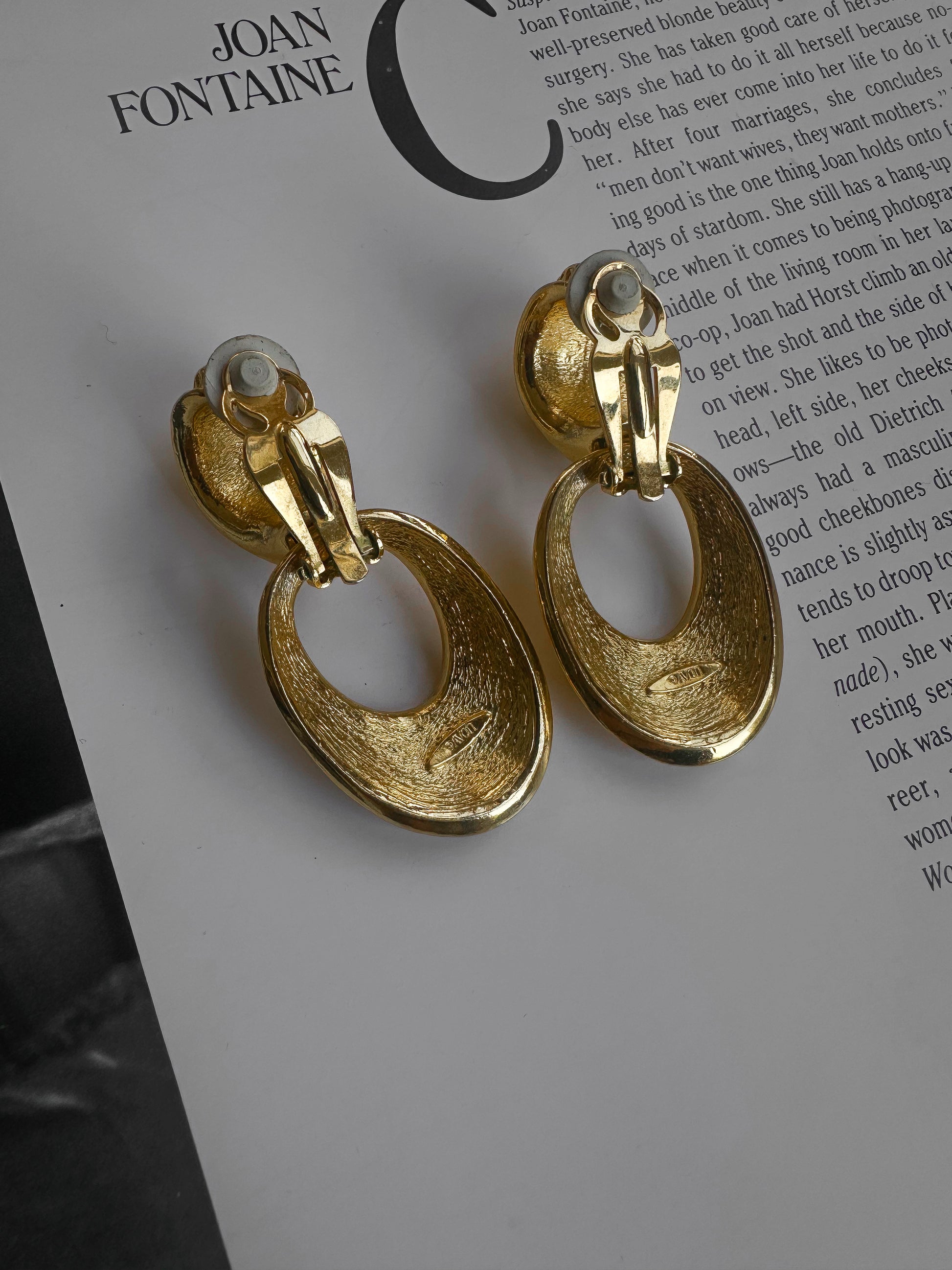 Golden Horizon Avon Earrings|Vintage Baazaar 