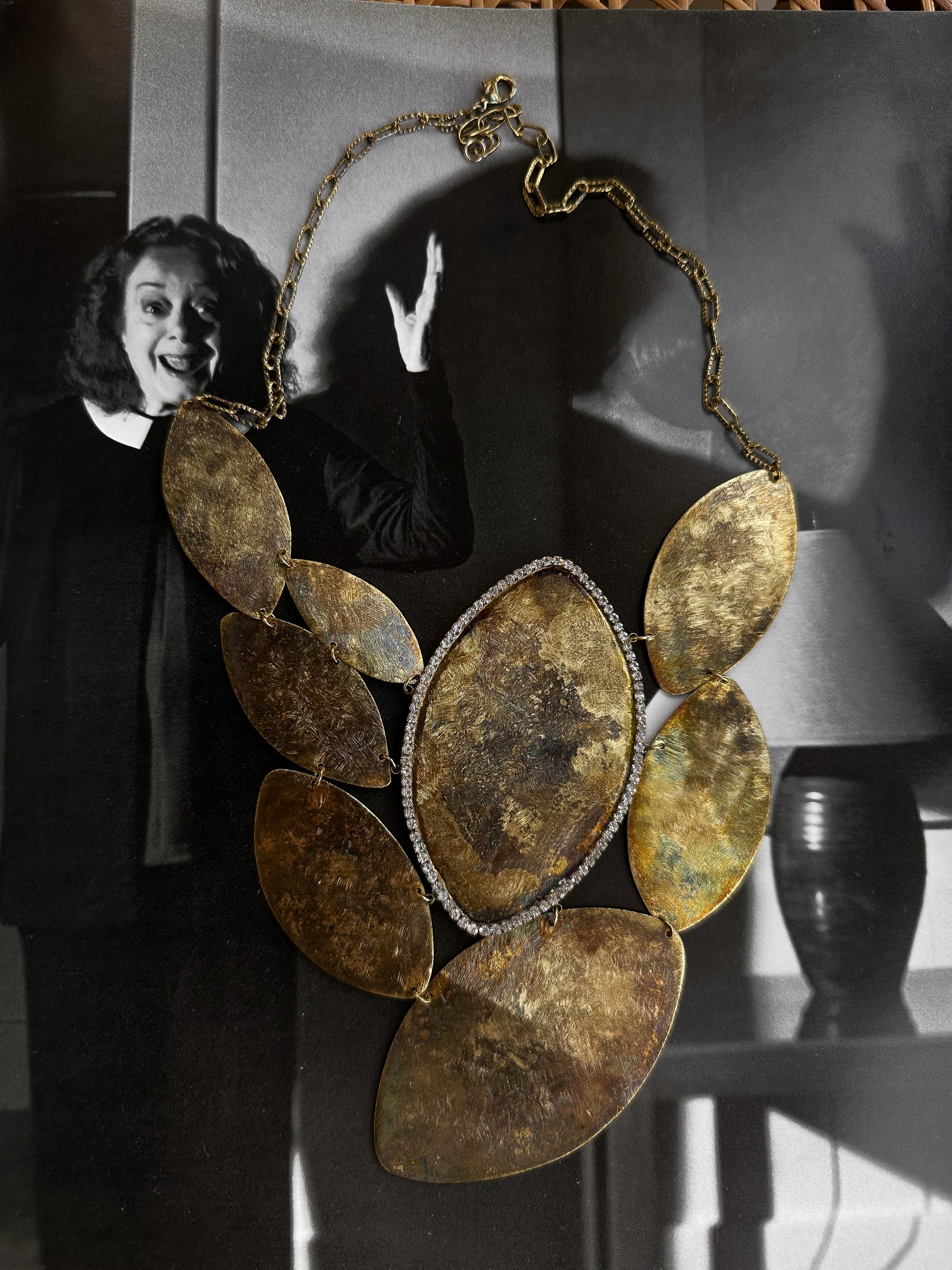 Brass Mirage Statement Necklace|Vintage Baazaar 