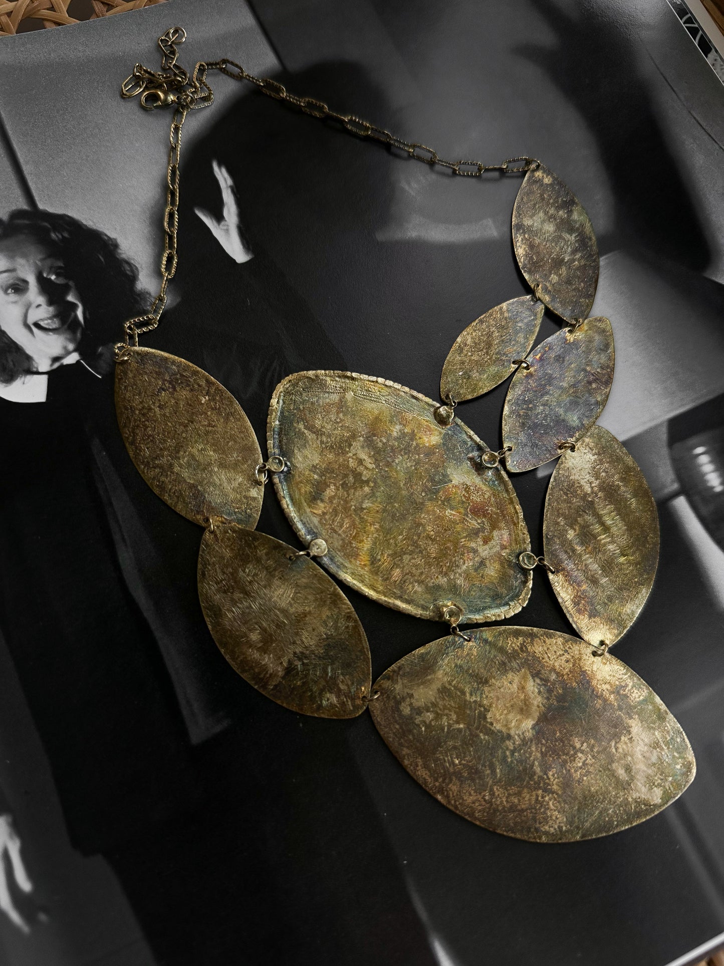 Brass Mirage Statement Necklace|Vintage Baazaar 