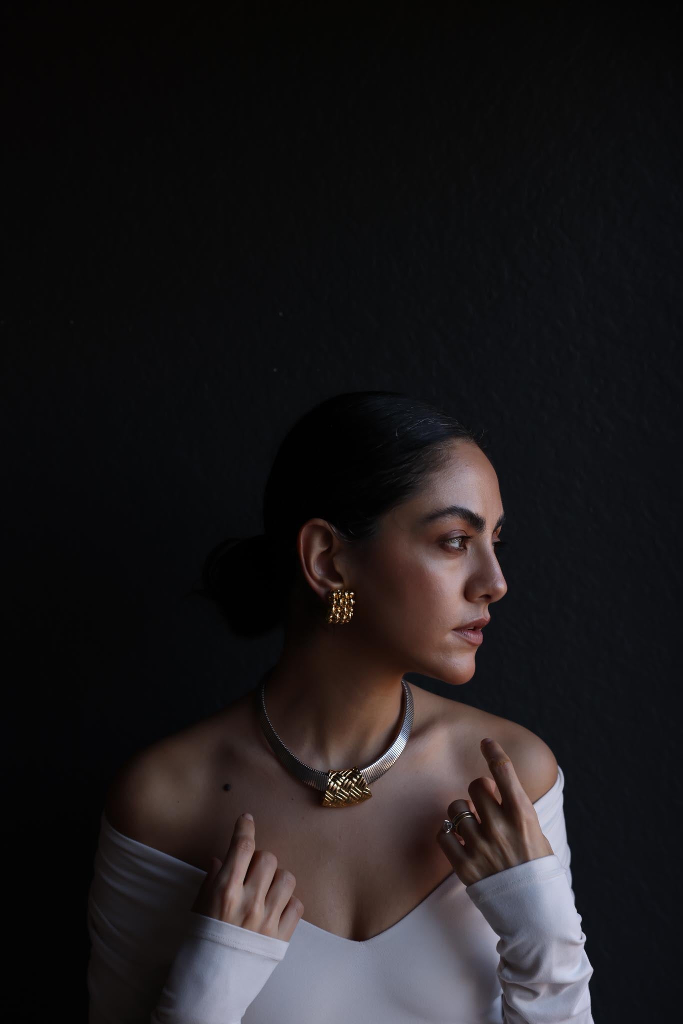 Park Lane Omega Chain Necklace with Removable Gold-Tone Textured Pendant|Vintage Baazaar 
