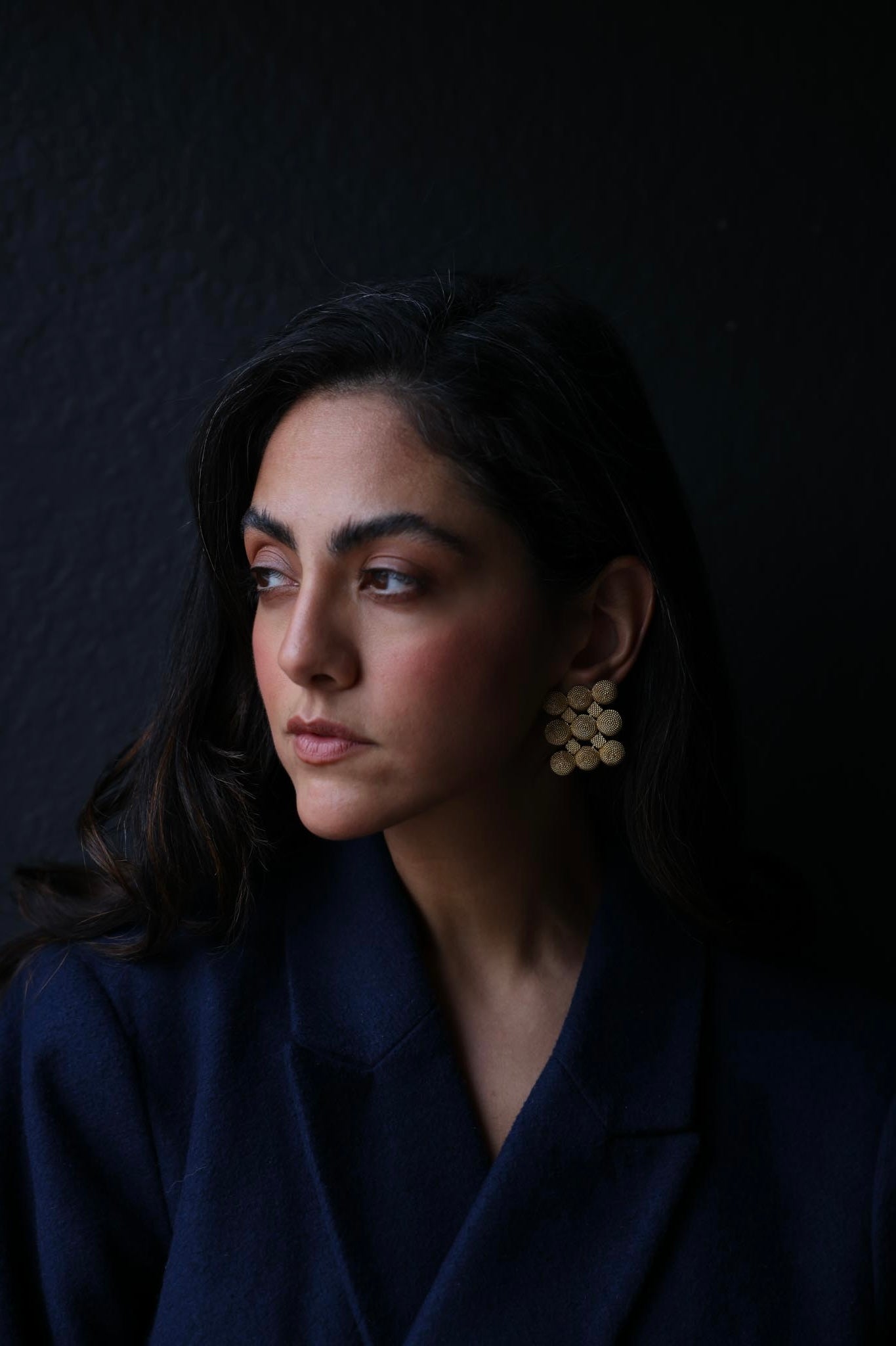 Golden Mosaic Earrings|Vintage Baazaar 