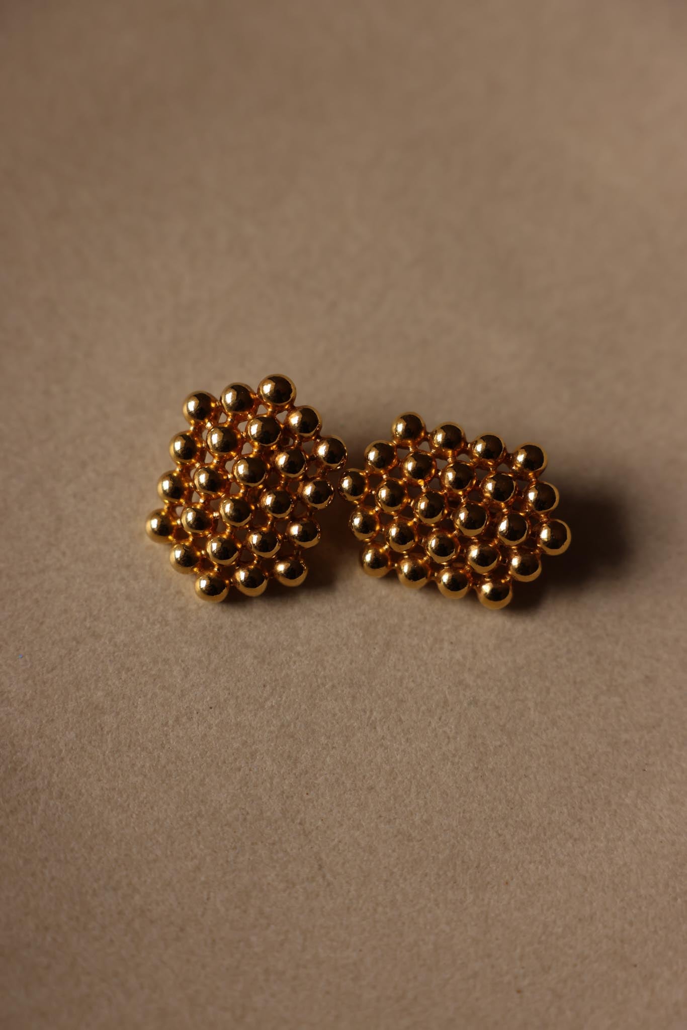 Gold-Tone Cluster Clip-On Earrings