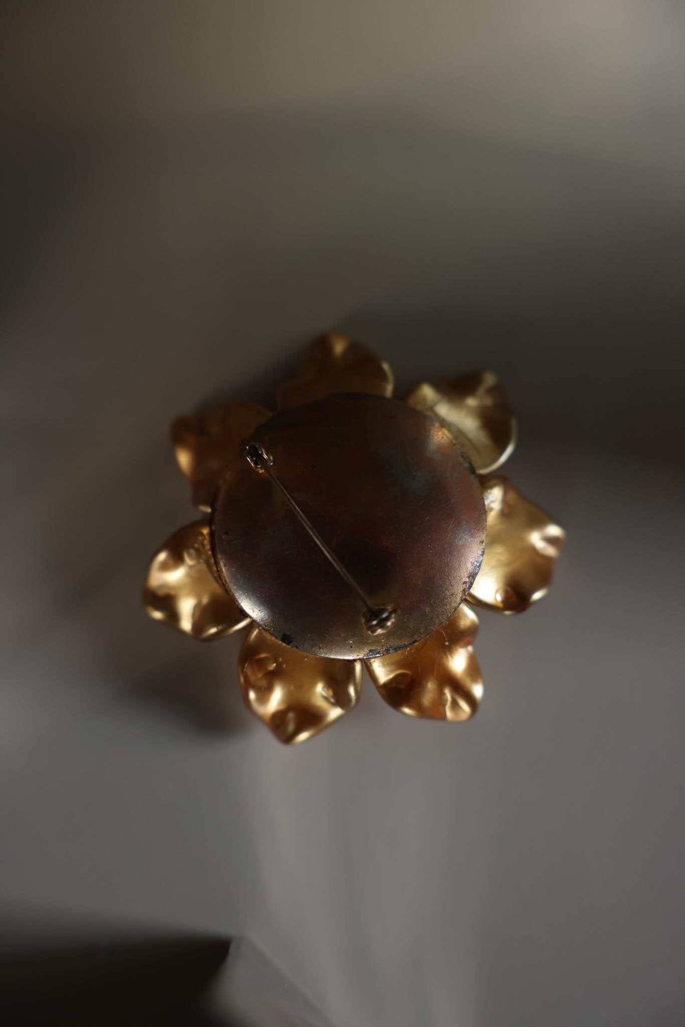 Sculptural Resin Flower Brooch
