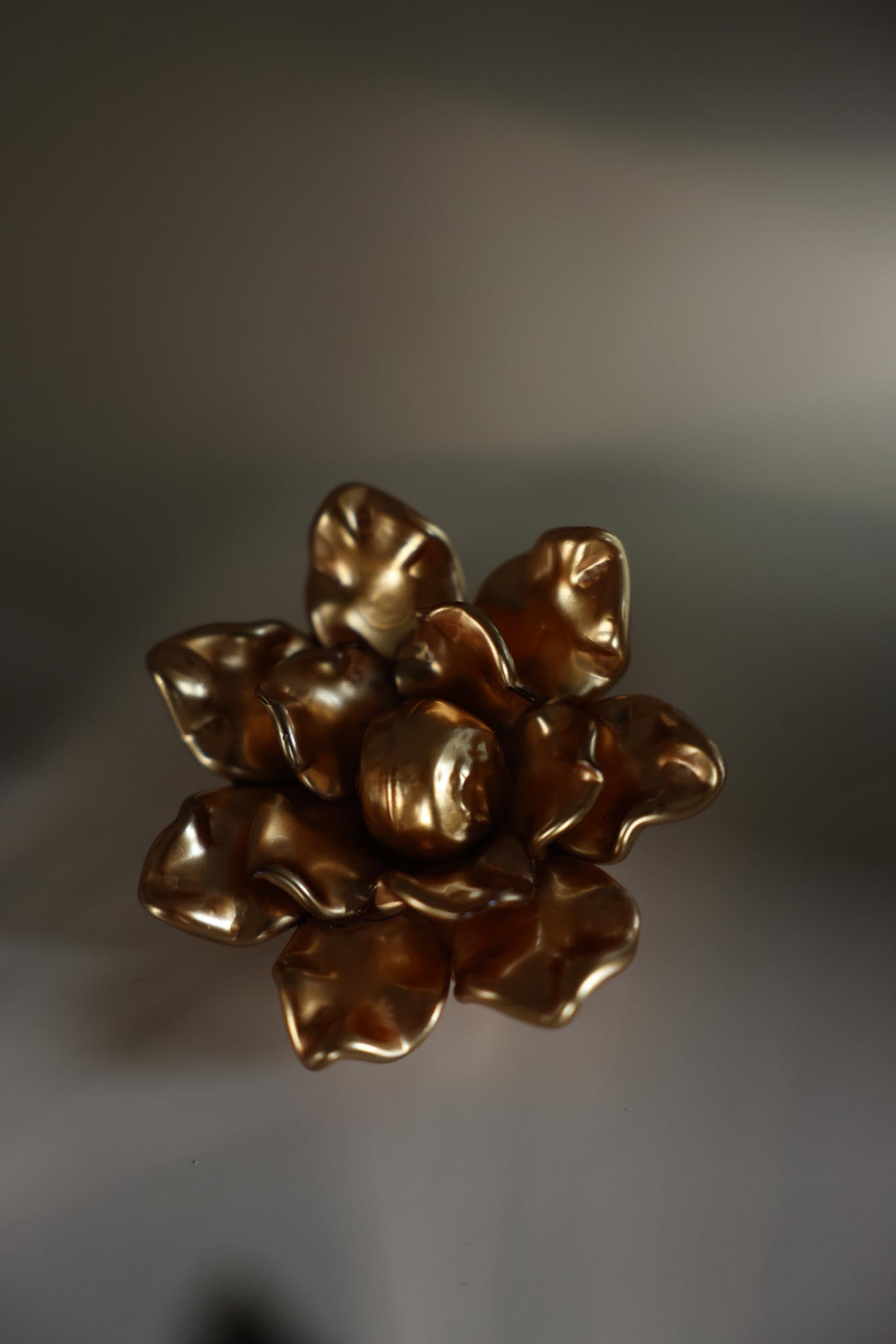 Sculptural Resin Flower Brooch