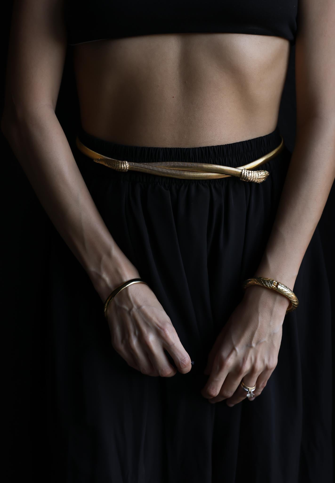 Vintage 1980s stretch snake wrap belt/necklace