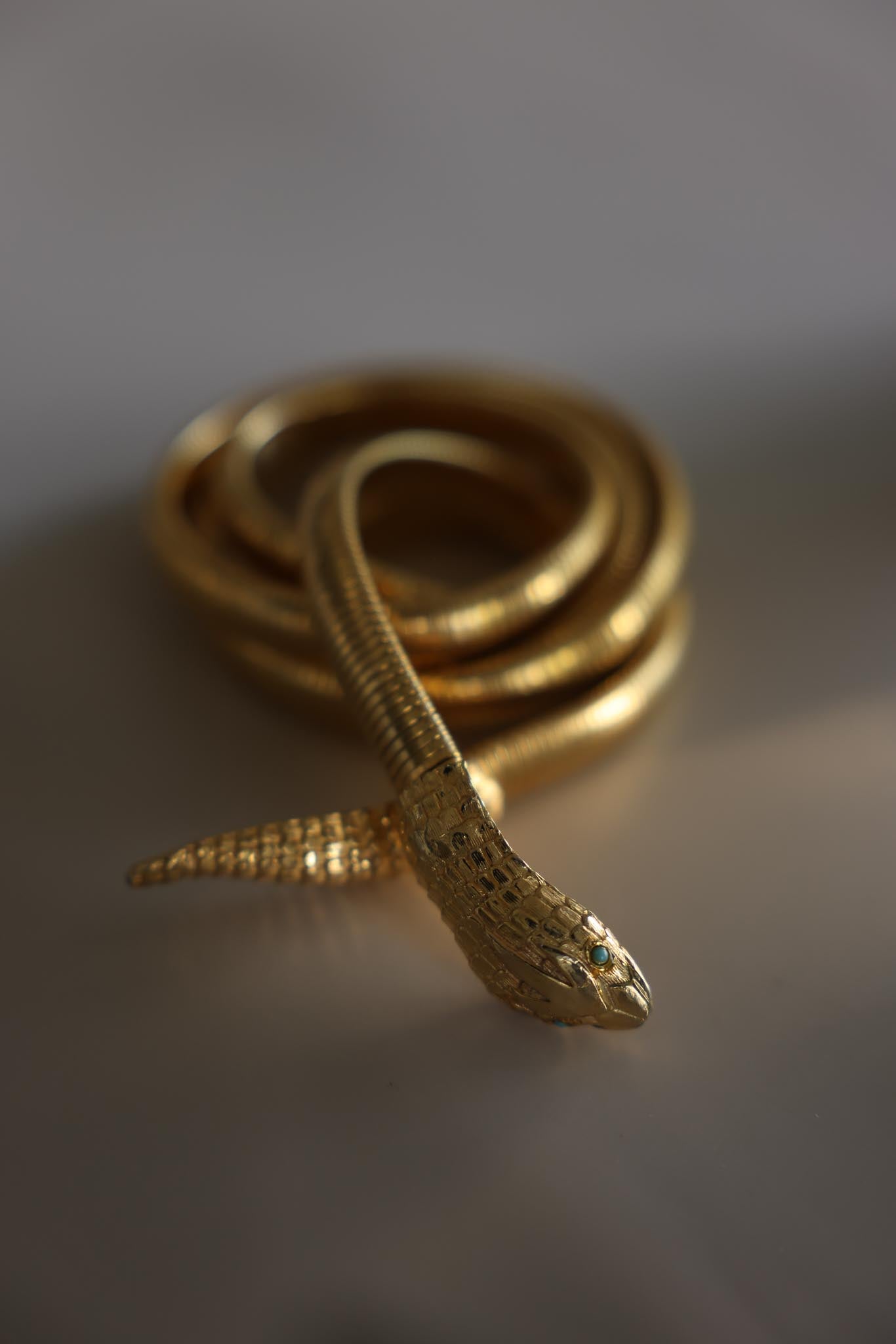 Vintage 1980s stretch snake wrap belt/necklace