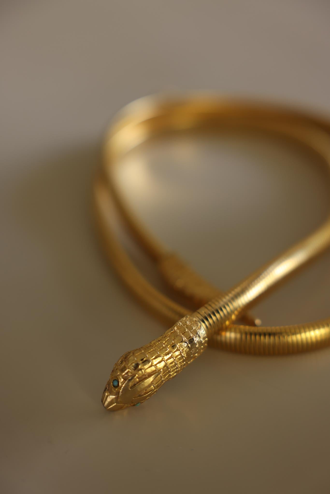 Vintage 1980s stretch snake wrap belt/necklace
