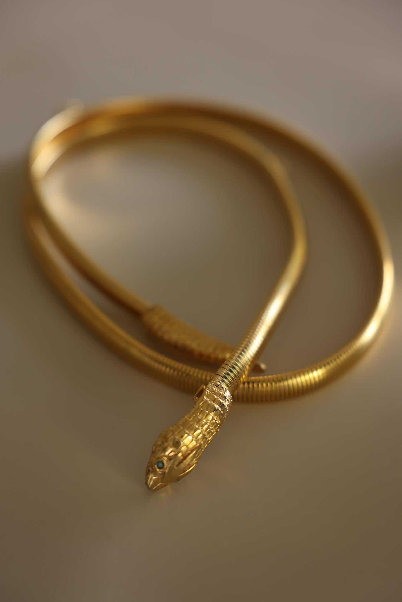 Vintage 1980s stretch snake wrap belt/necklace