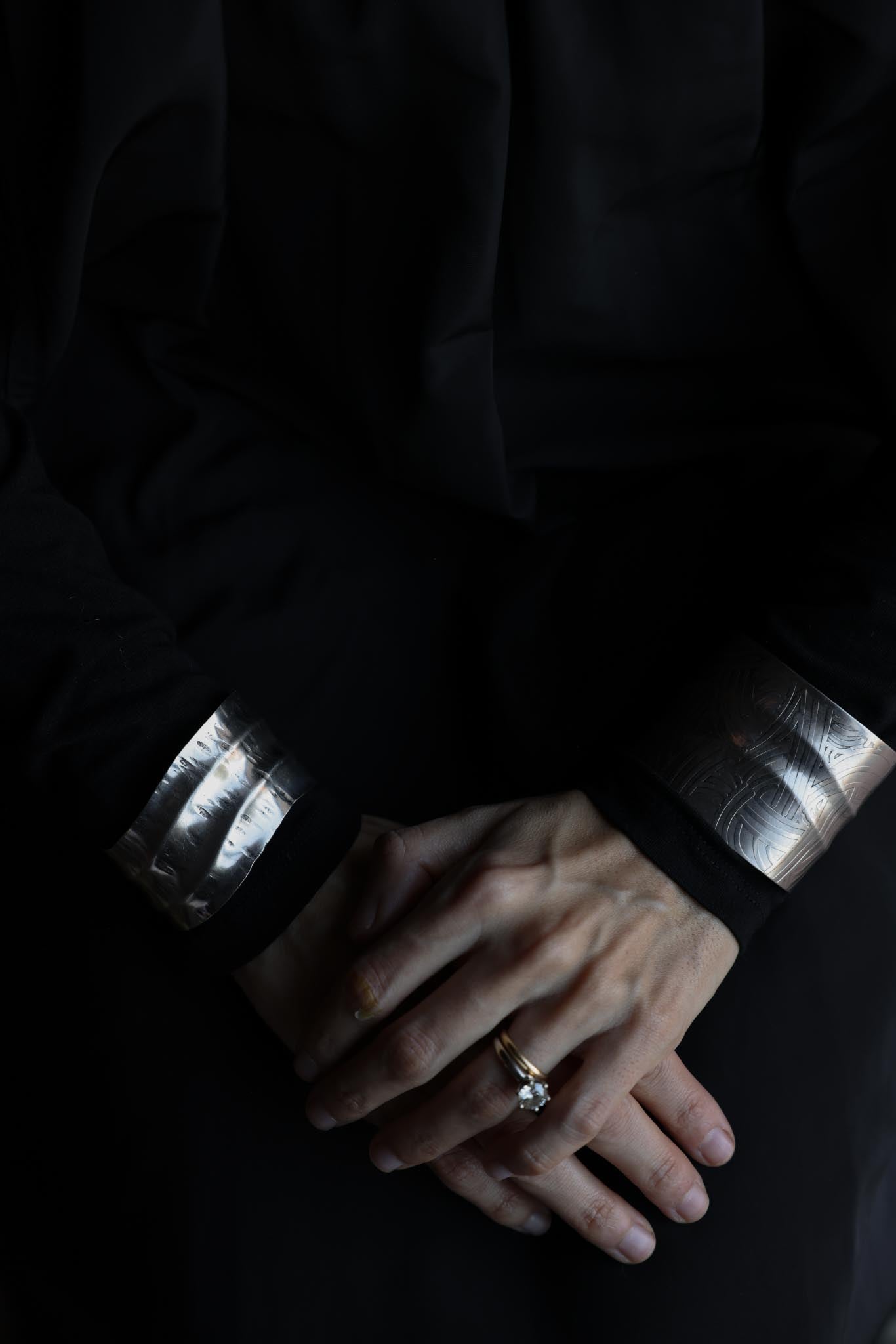 Silvertone Cuff Bracelet Set|Vintage Baazaar 