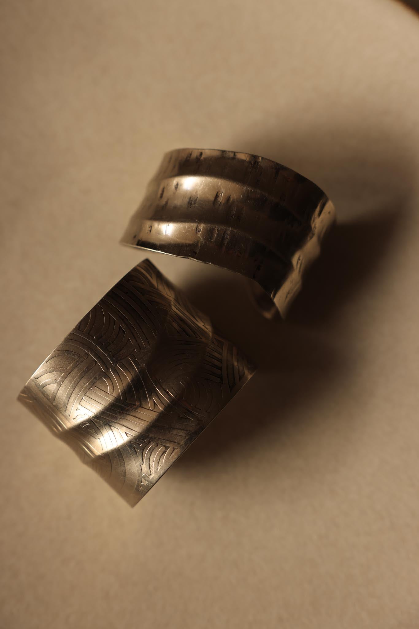 Silvertone Cuff Bracelet Set|Vintage Baazaar 